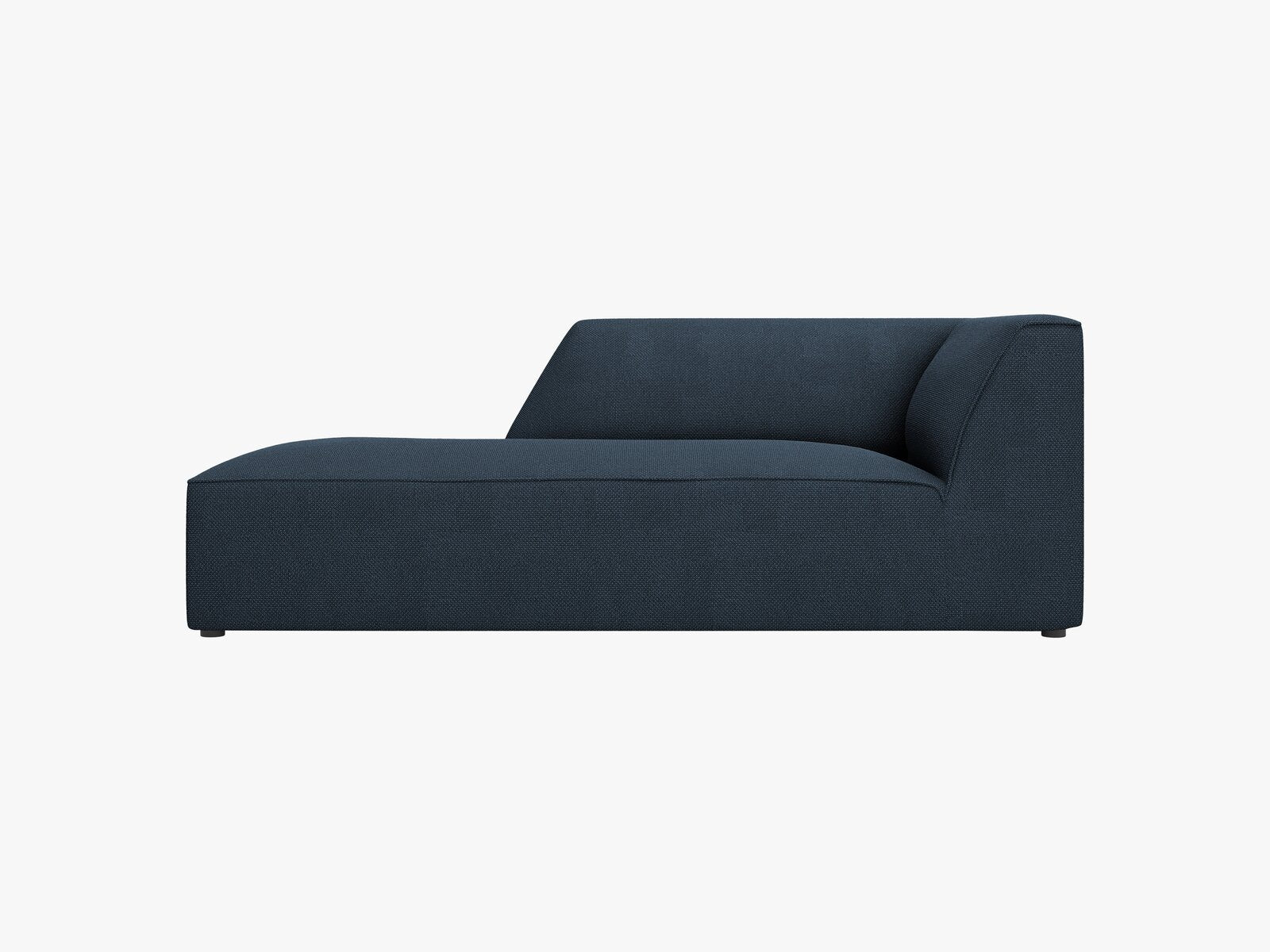 Micadoni Recamiere Ruby 1-Sitzer Links Strukturierter Stoff Ottawa Marineblau