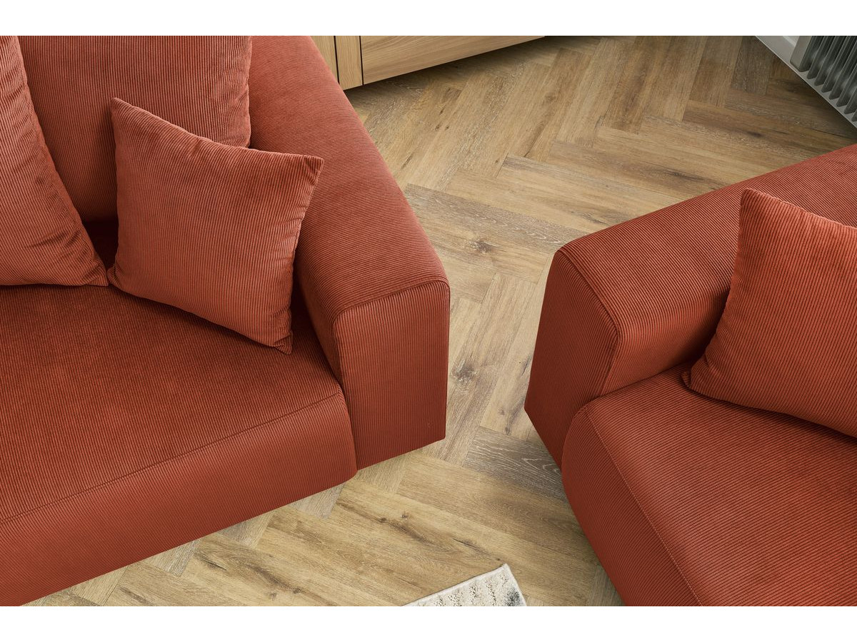 Bobochic Envy Sofa 5-Sitzer Cordsamt Orange