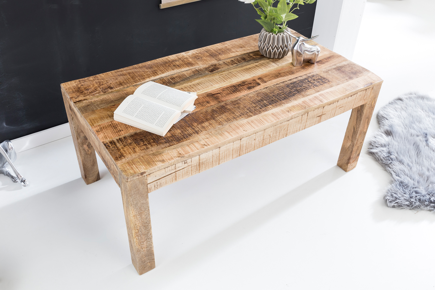Couchtisch Nordby Mango Massivholz Braun 110 × 60 × 47 cm