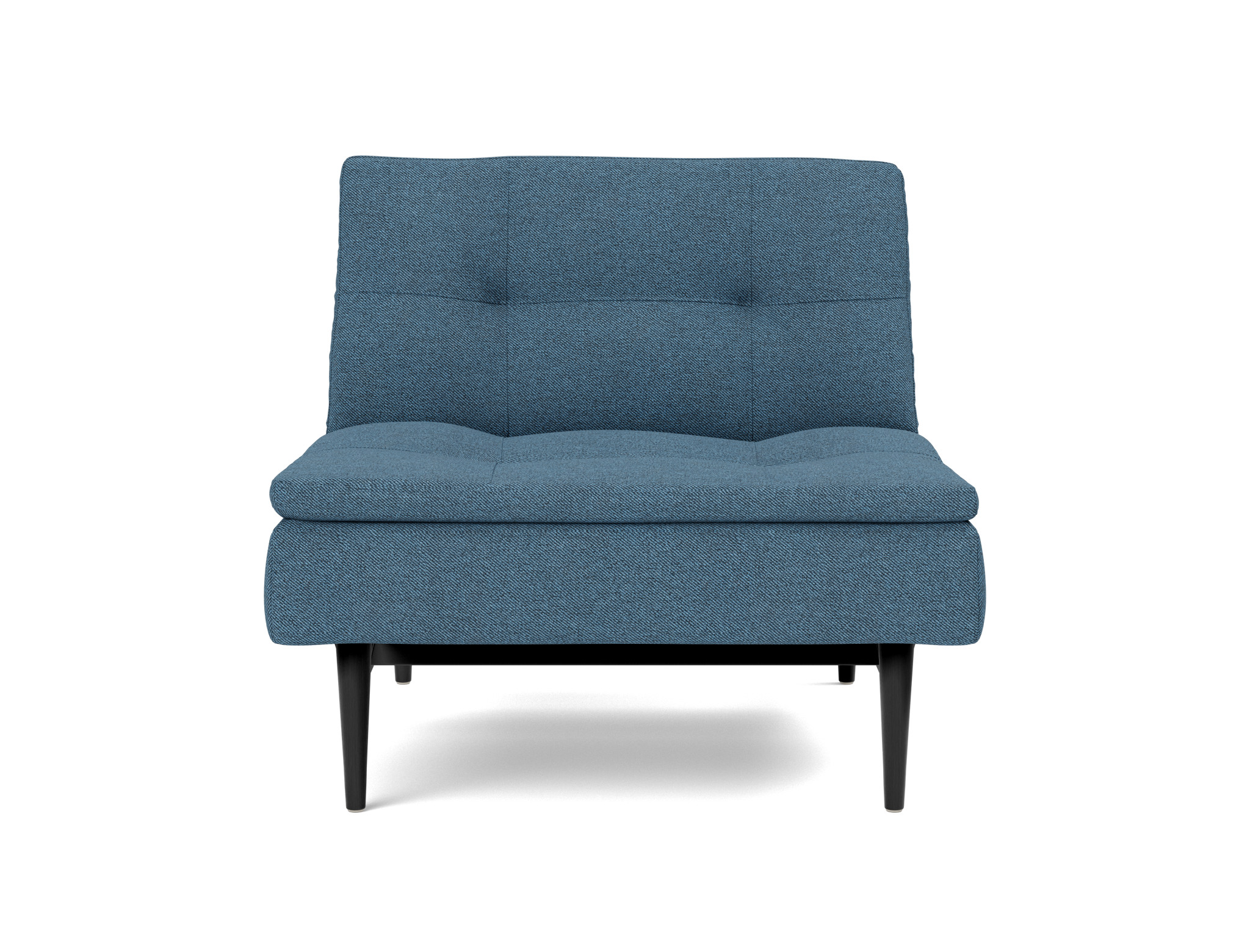 Sessel Dublexo Strukturierter Stoff Weda 302-Weda-Blue Beine Styletto Eiche schwarz