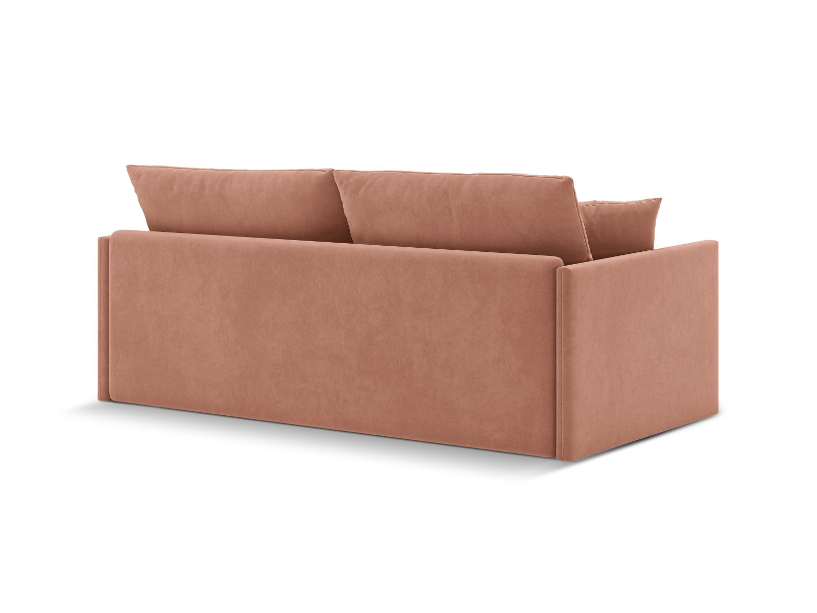 Cosmopolitan Design Schlafsofa Shannon 3-Sitzer Samt Salvador Rosa