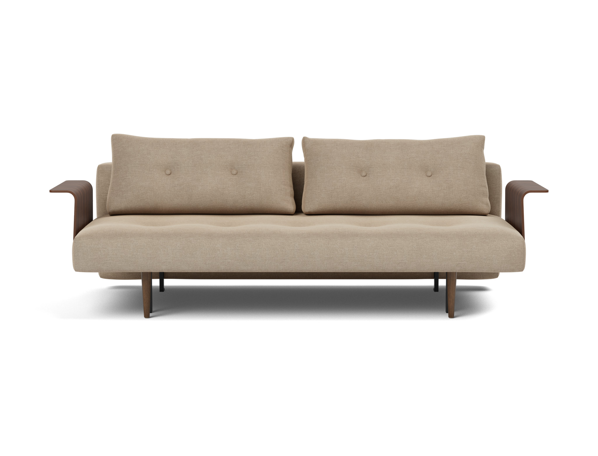 Schlafsofa Recast mit Armlehnen Flachgewebe Phobos 587-Mocha
