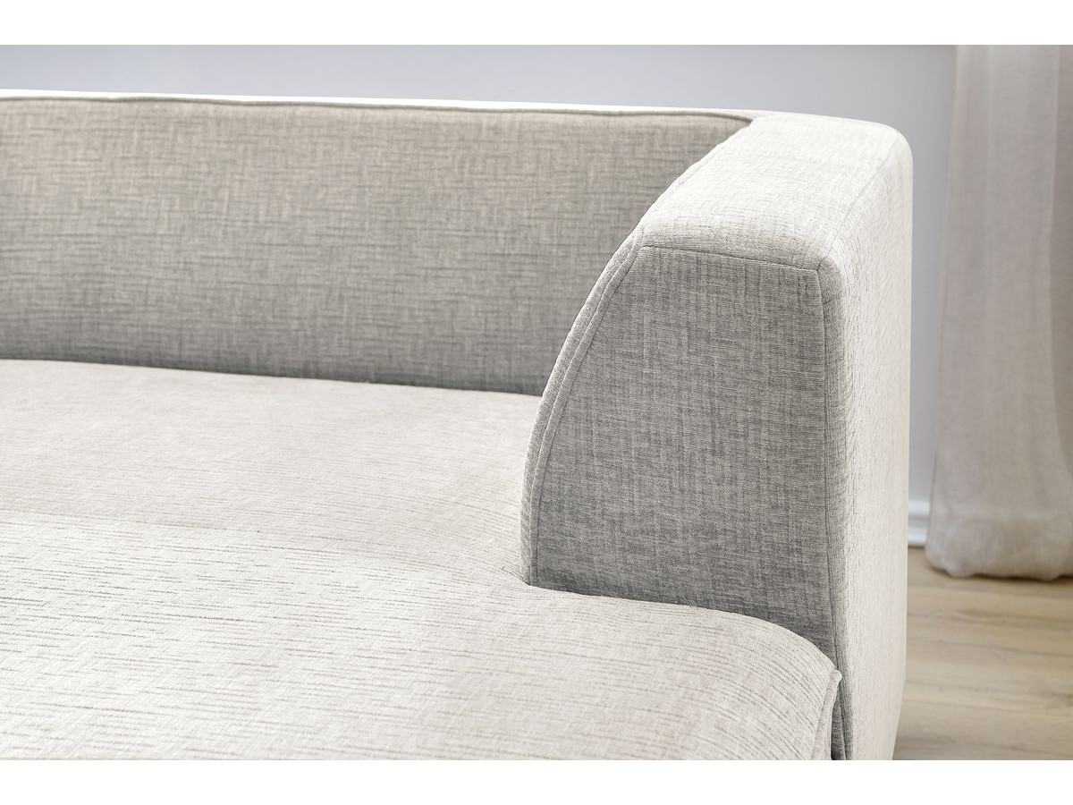 Bobochic Megeve Ecksofa Strukturstoff Beige Ecke rechts
