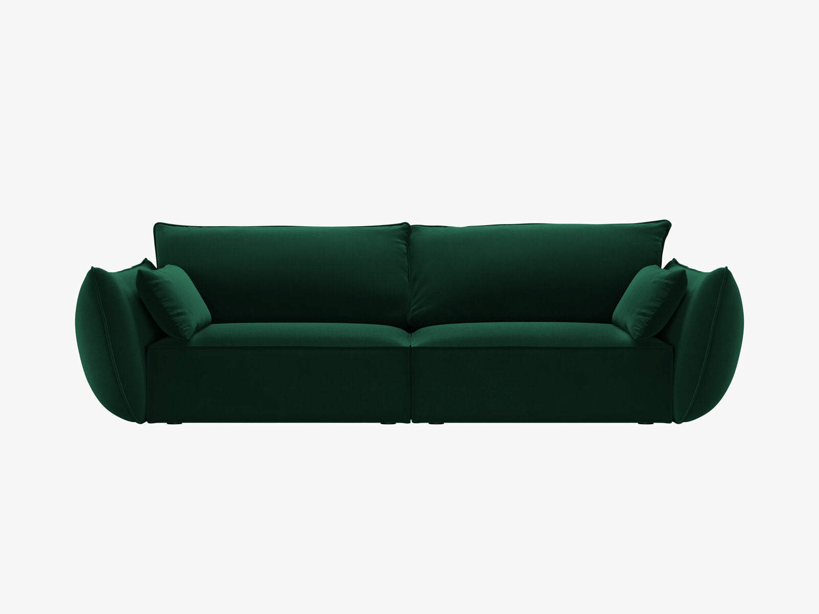 Micadoni Sofa Kaelle 3-Sitzer Samt Bluvel Flaschengrün