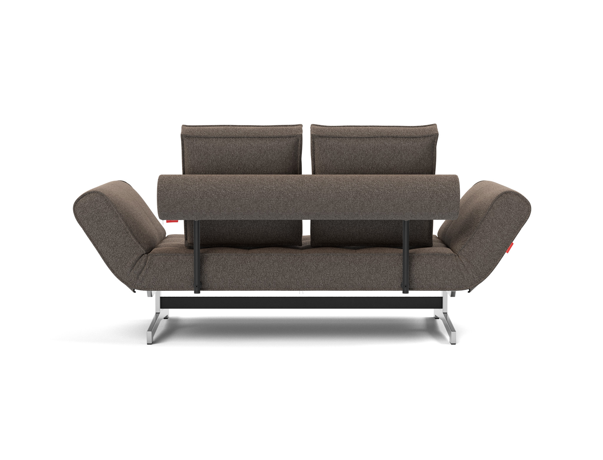 Tagesbett Ghia Boucle Skandi 530-Taupe Beine Chrom