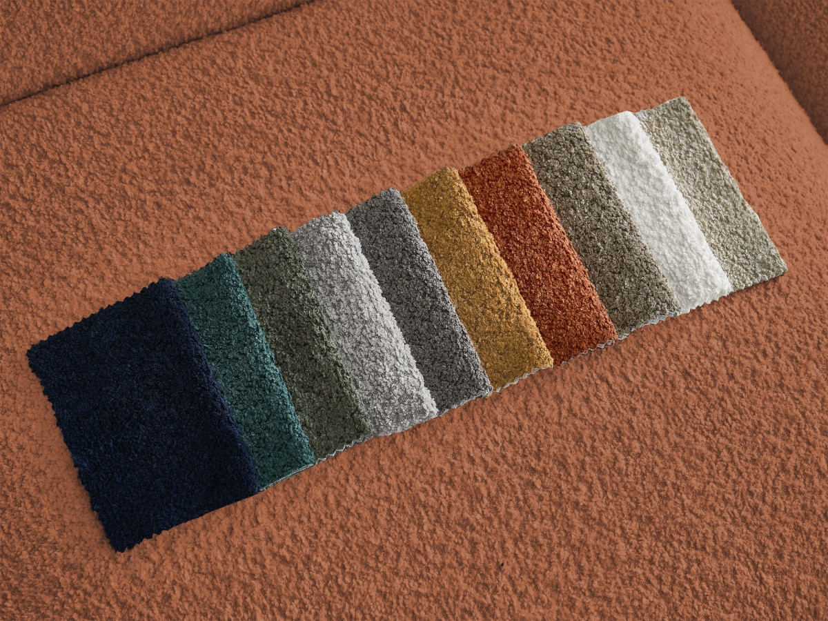 Bobochic Tina Sessel Bouclé-Stoff Orange