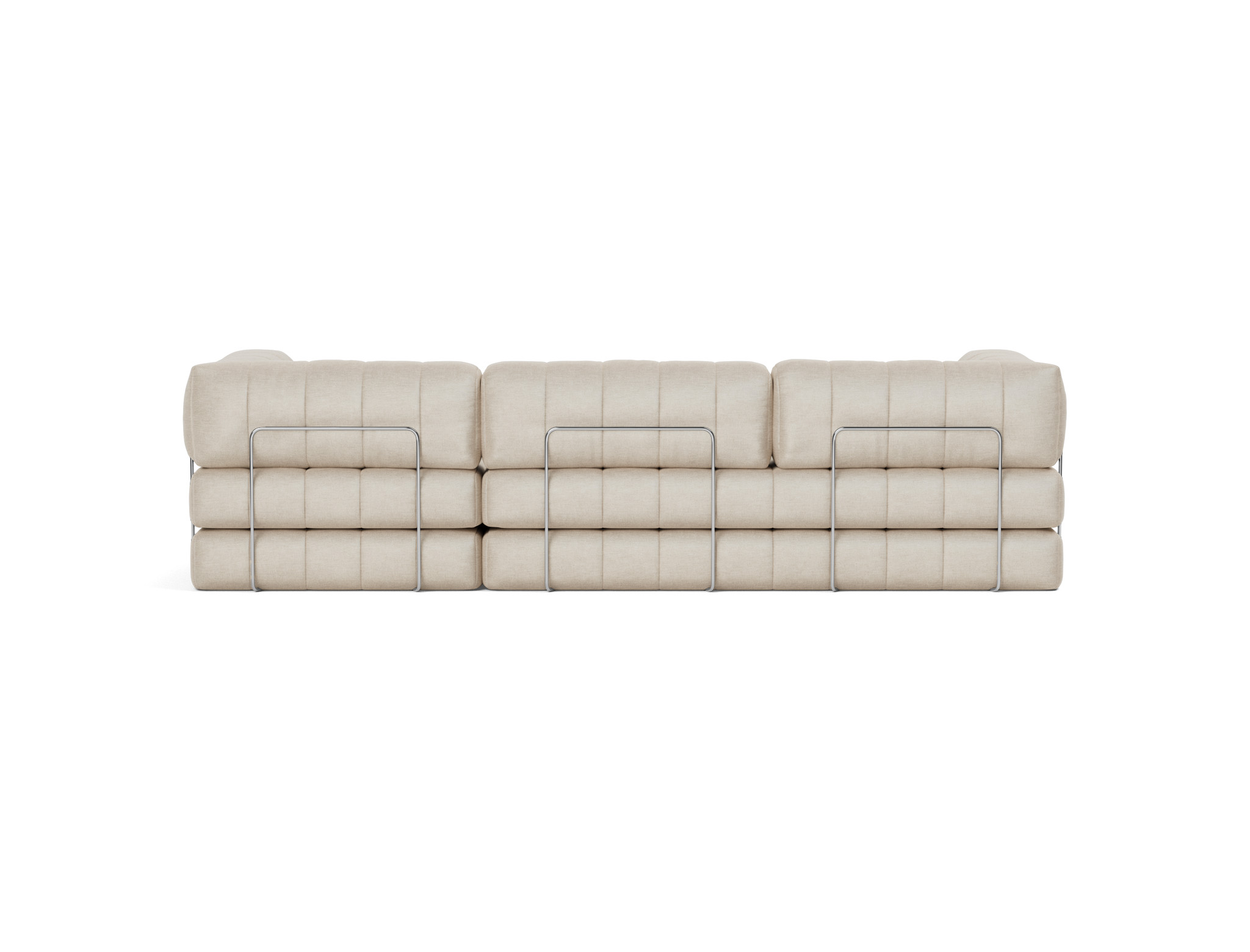 Schlafsofa CozyPad Grand mit Armlehnen Flachgewebe Phobos 586-Latte