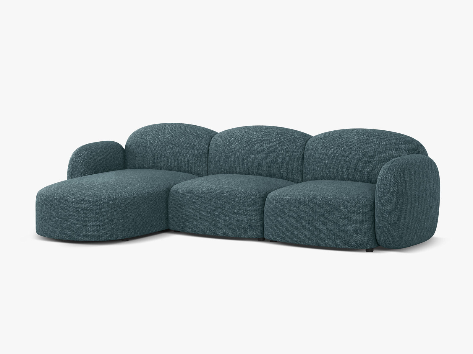 Micadoni Ecksofa Blair 4-Sitzer Links Chenille Eden Hellblau