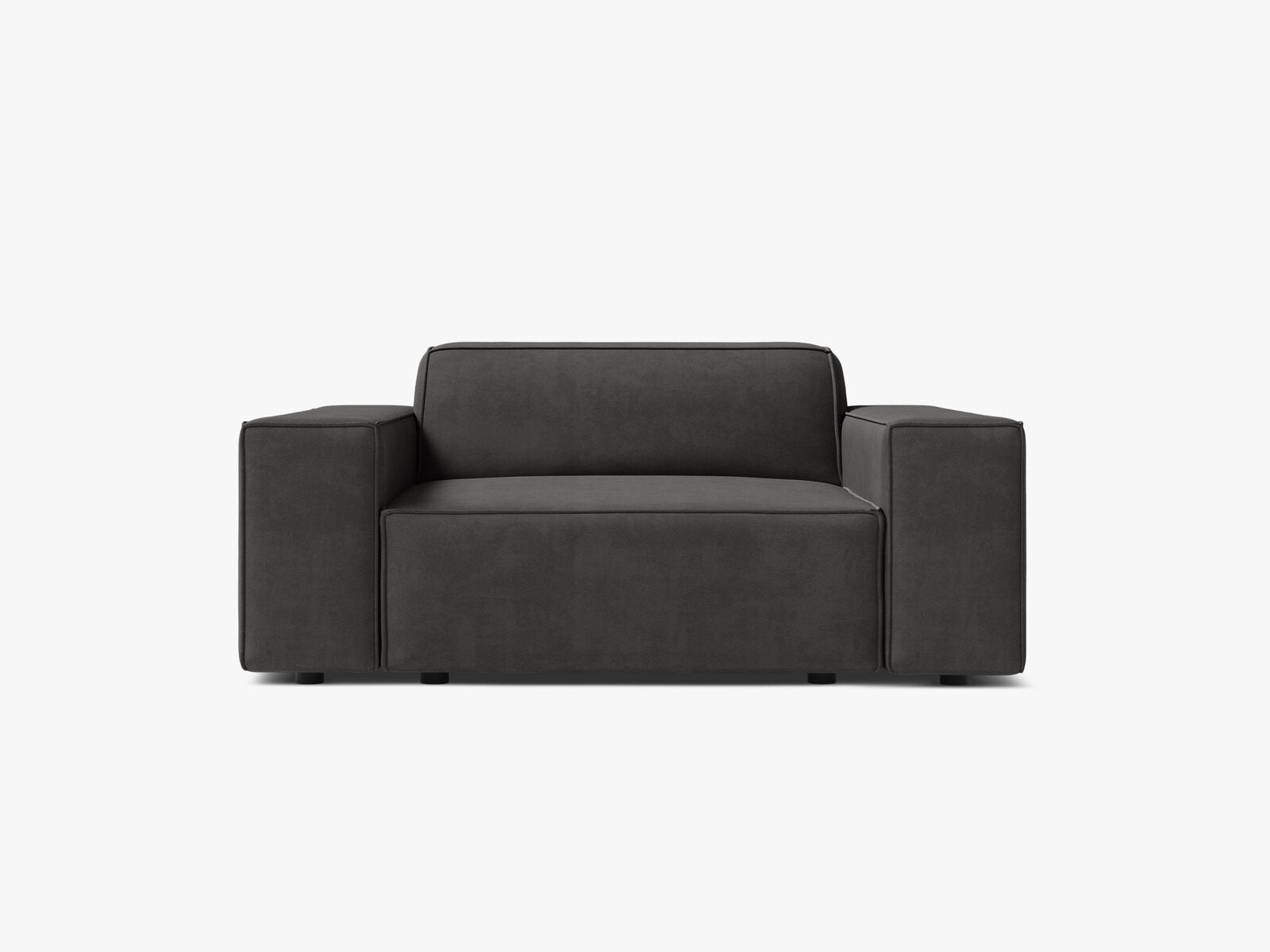 Micadoni Sessel Jodie 1-Sitzer Samt Bluvel Grau