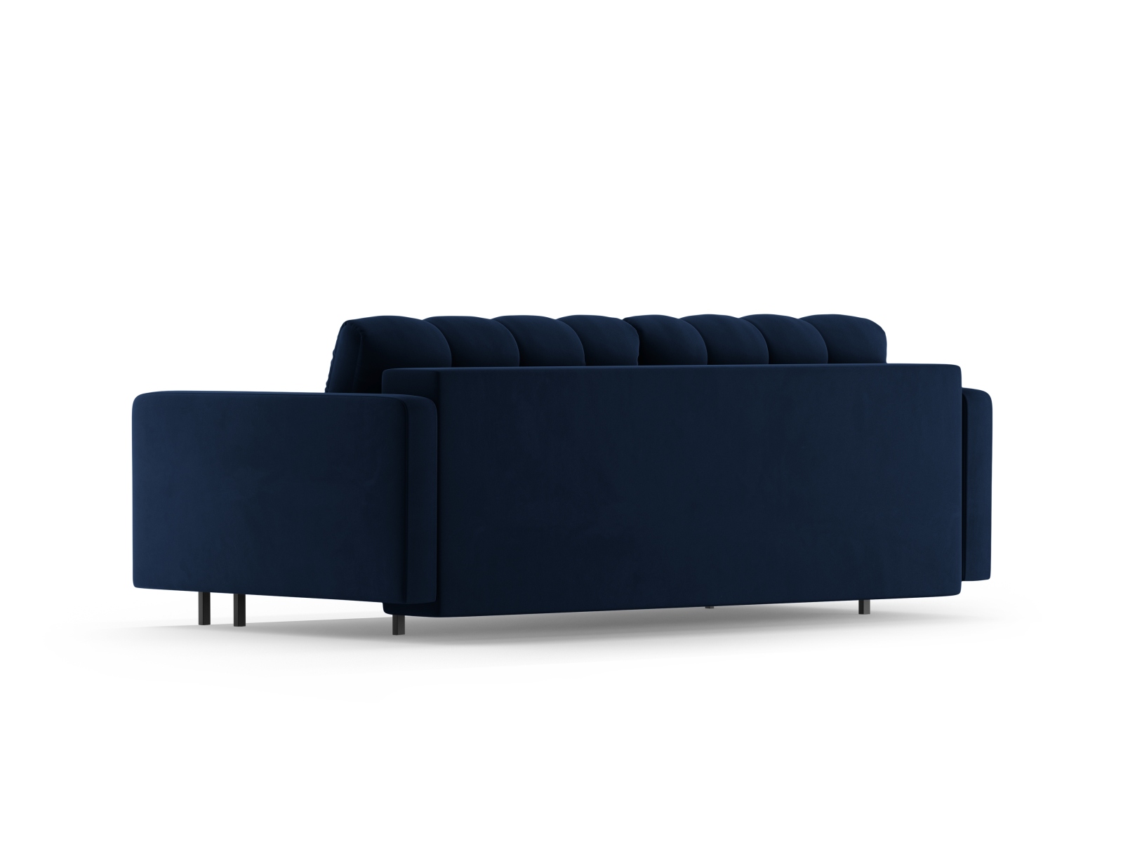 Cosmopolitan Design Schlafsofa Bali 3-Sitzer mit Bettkasten Samt Bluvel Königsblau