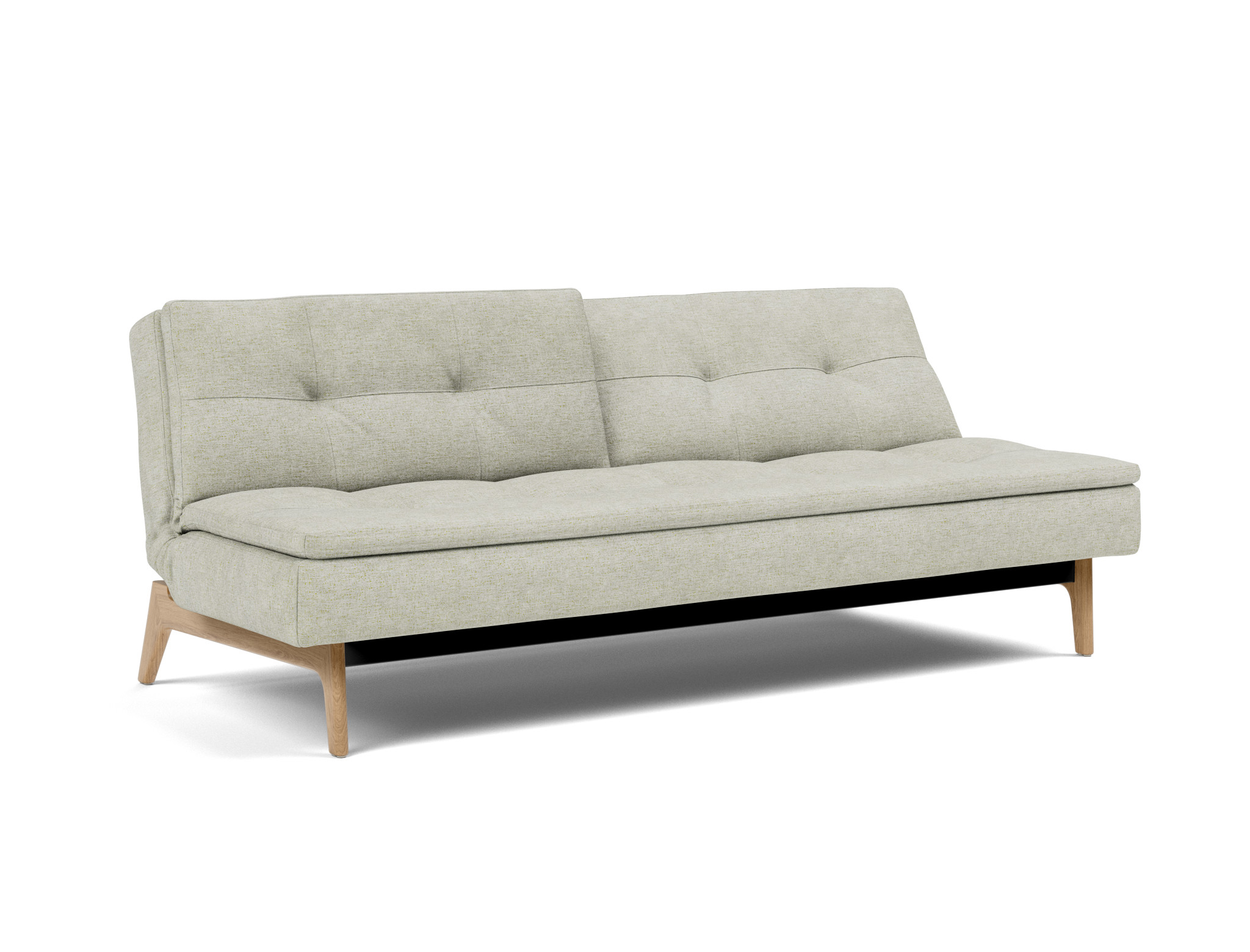 Schlafsofa Dublexo Flachgewebe Avella 280-Sand Beine Eiche