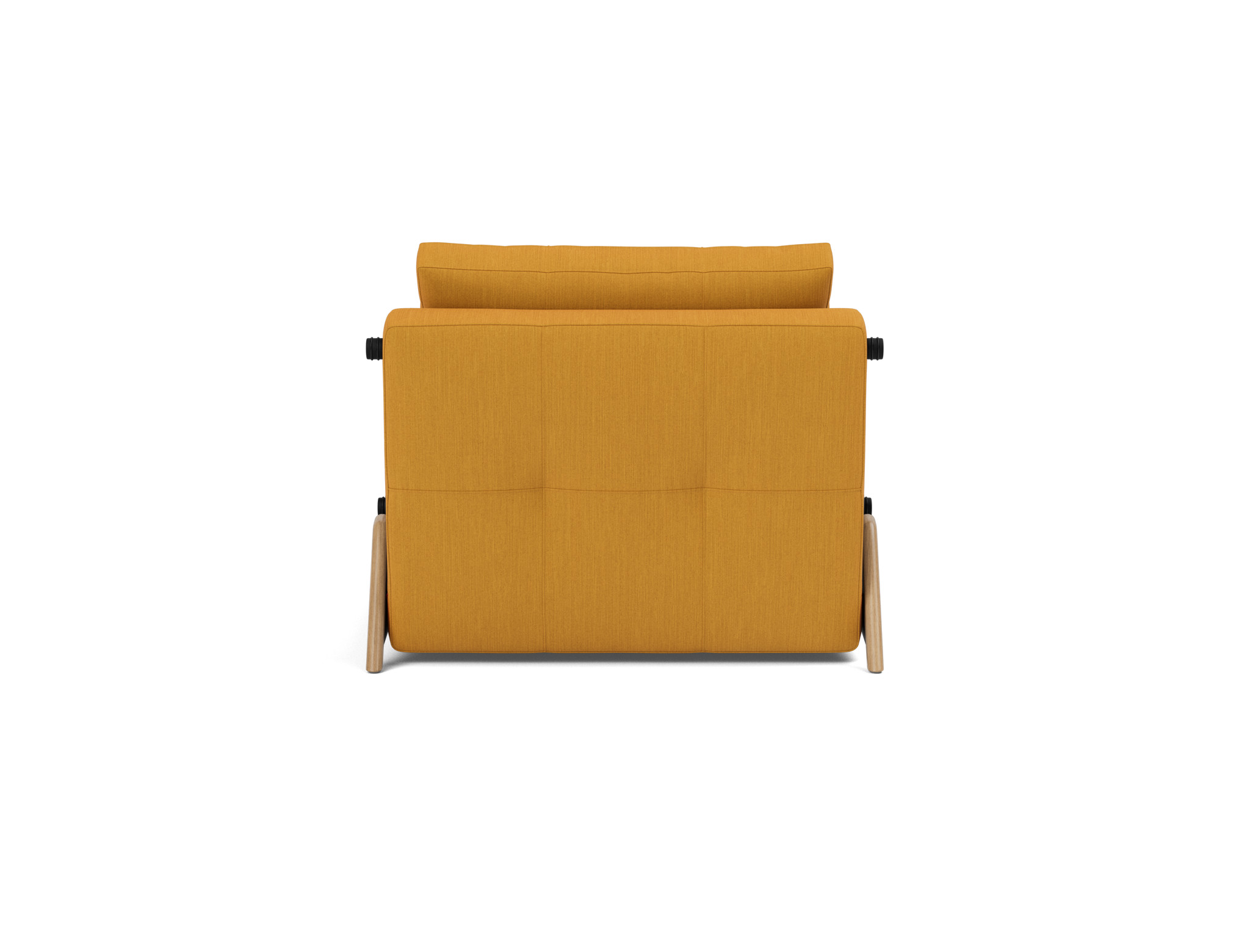 Schlafsessel Cubed 90 Flachgewebe Elegance 507-Burned-Curry Beine Eiche