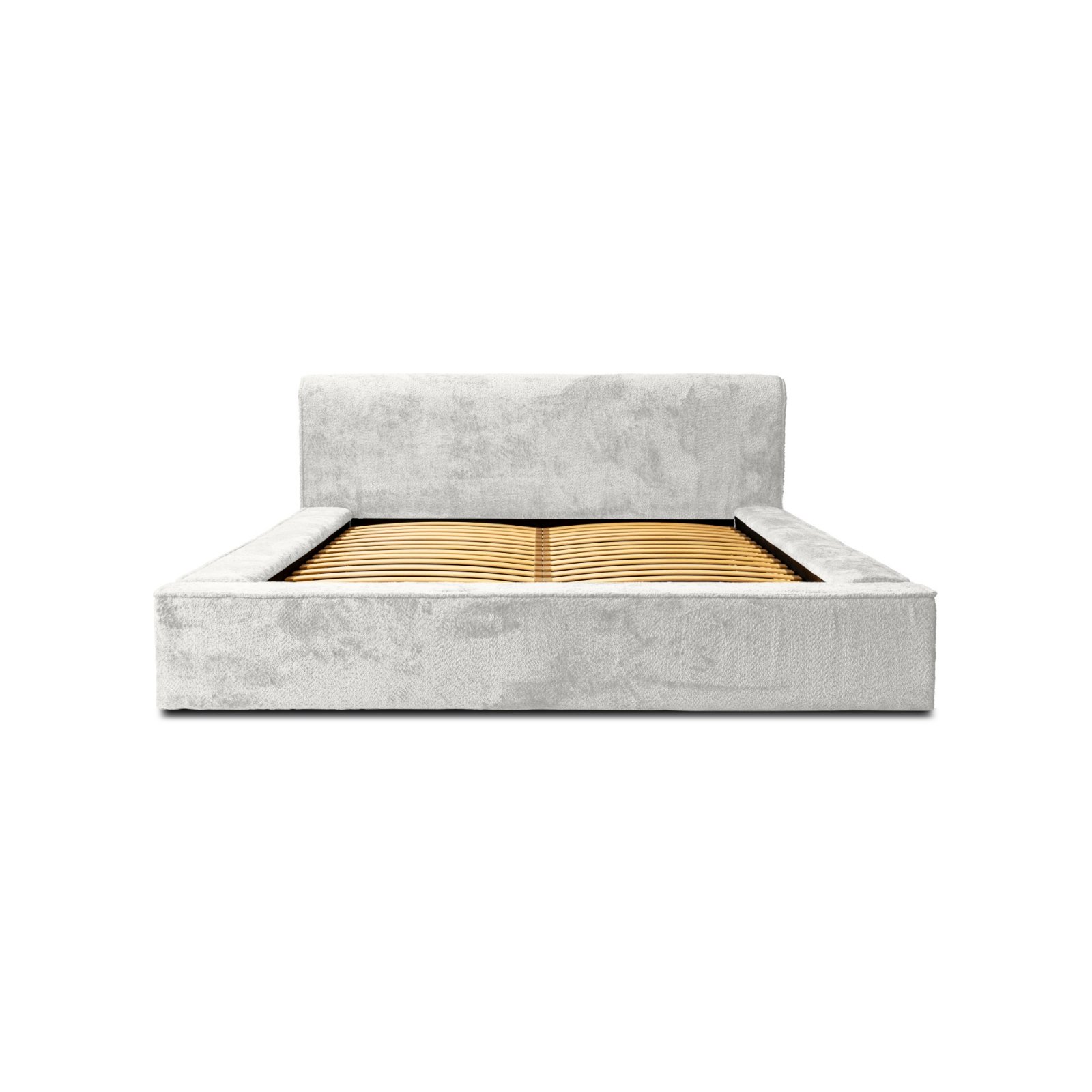Polsterbett Calio Boucle 140x200 mit Holzrahmen Euphoria 01 Ivory