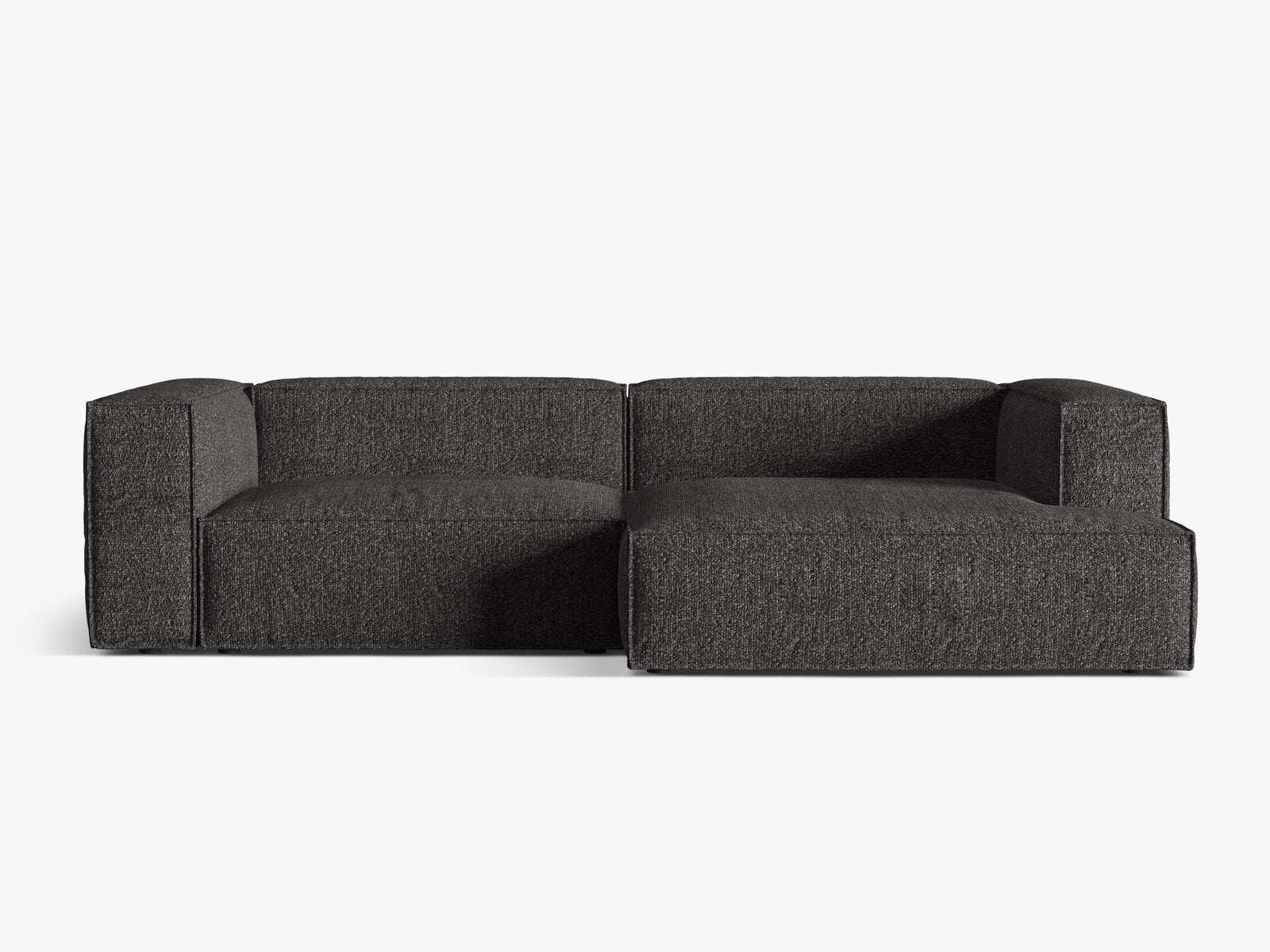 Micadoni Ecksofa Nuria 4-Sitzer Rechts Boucle Anthrazit