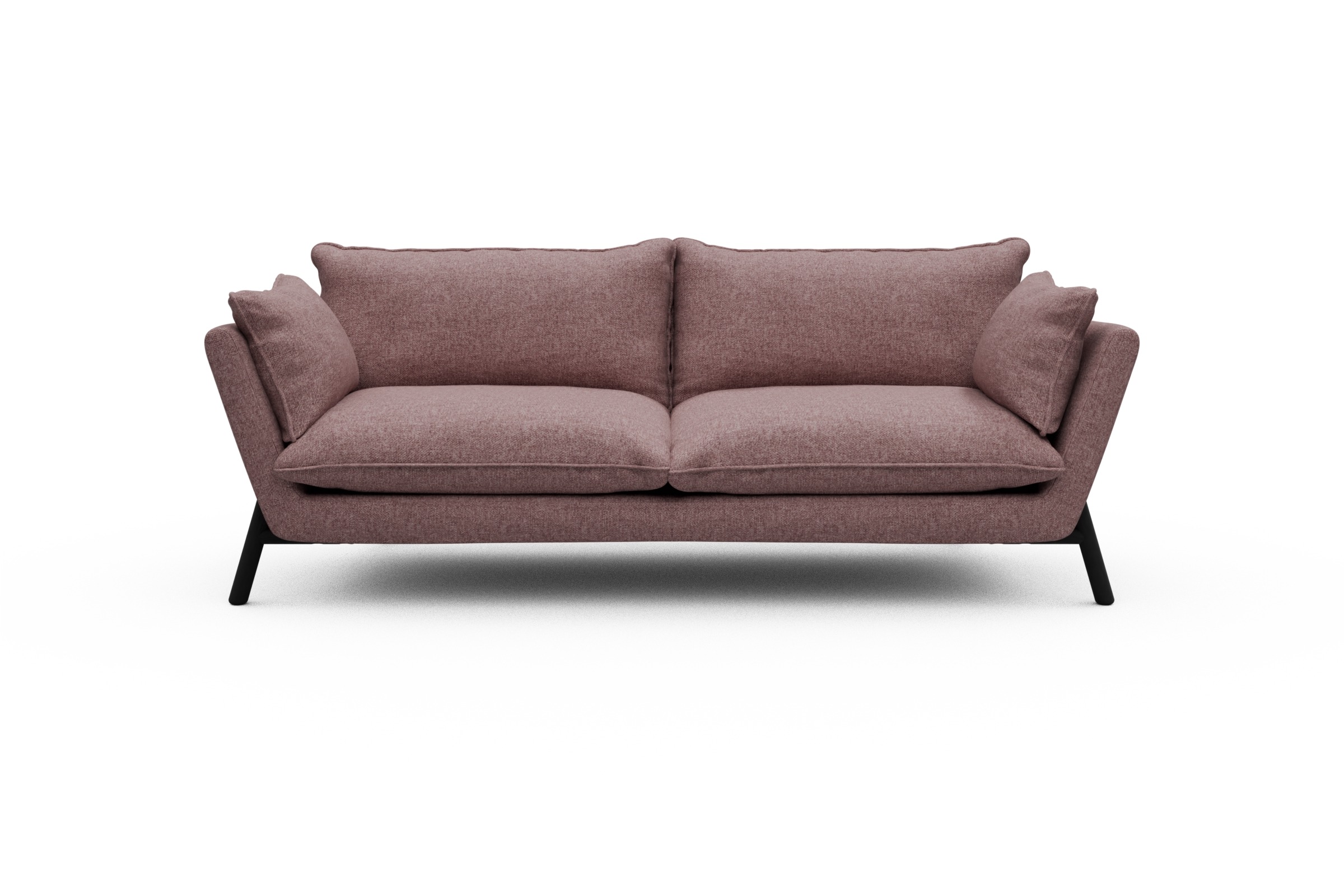 Skandi Home Sofa Emil PREMIUM 3-Sitzer Beinfarbe Eiche Schwarz Sama-Flamingo moebelfaktor