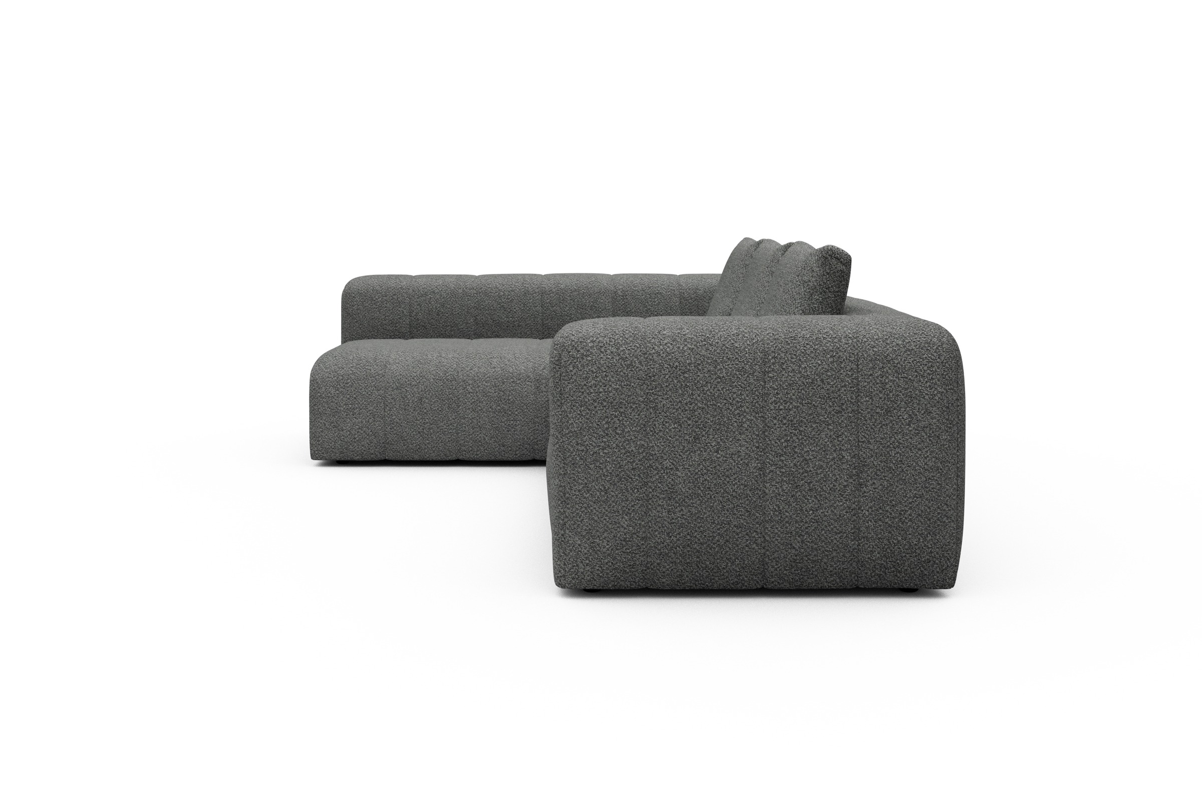 Ecksofa Hugo 2x 2,5-Sitzer Armlehne rechts Vanora-Warm-Grey