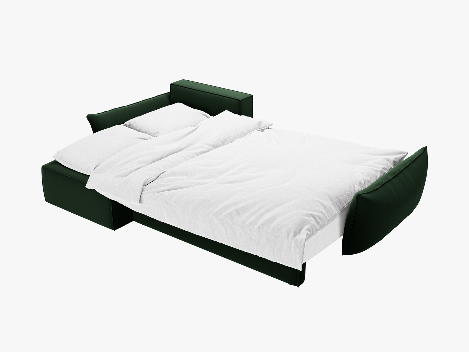 Micadoni Kaelle Ecksofa 4-Sitzer mit Schlaffunktion Links Samt Bluvel Flaschengrün