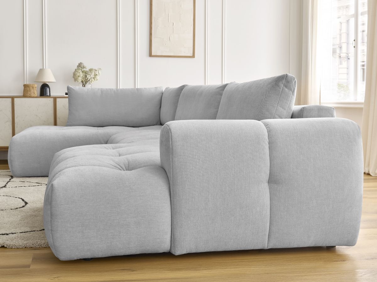 Bobochic Fuji Wohnlandschaft Stoff Hellgrau Ecke rechts
