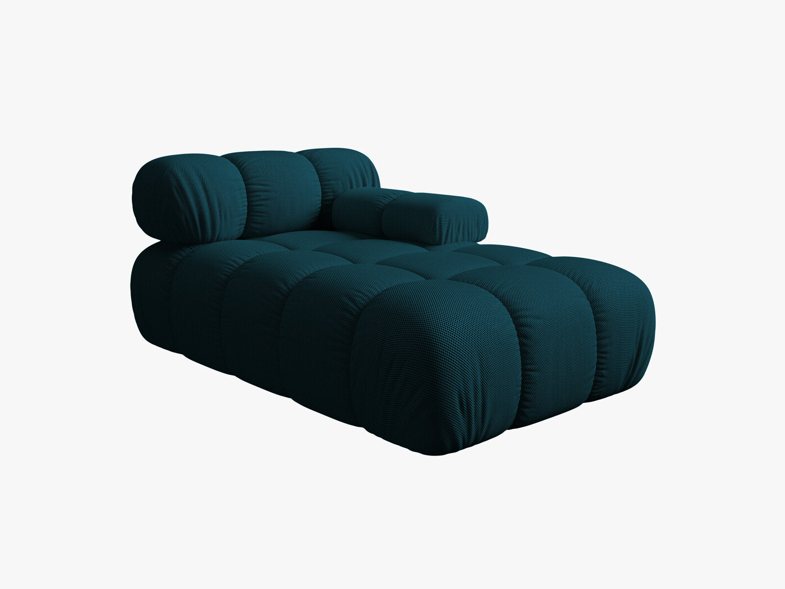 Micadoni Recamiere Bellis Rechts 3D-Stoff Sonic Marineblau