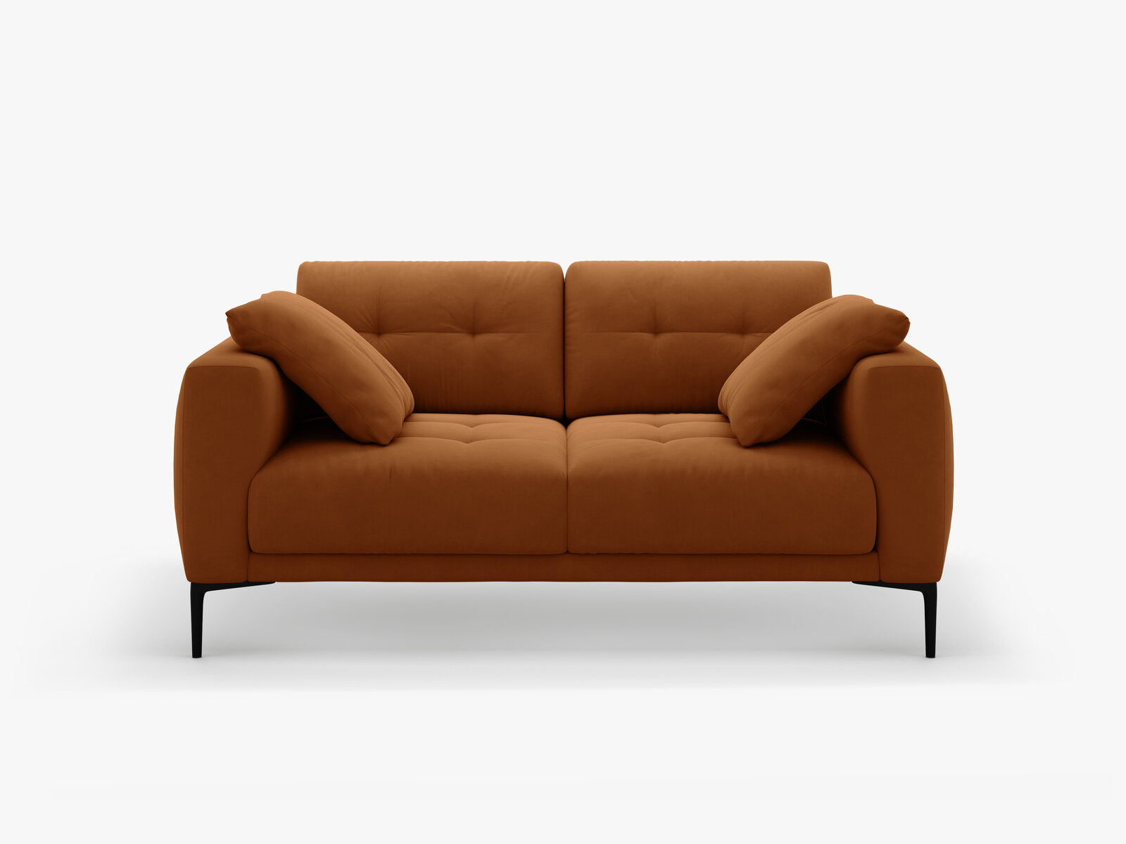 Micadoni Sofa Bemy 2-Sitzer Samt Terrakotta