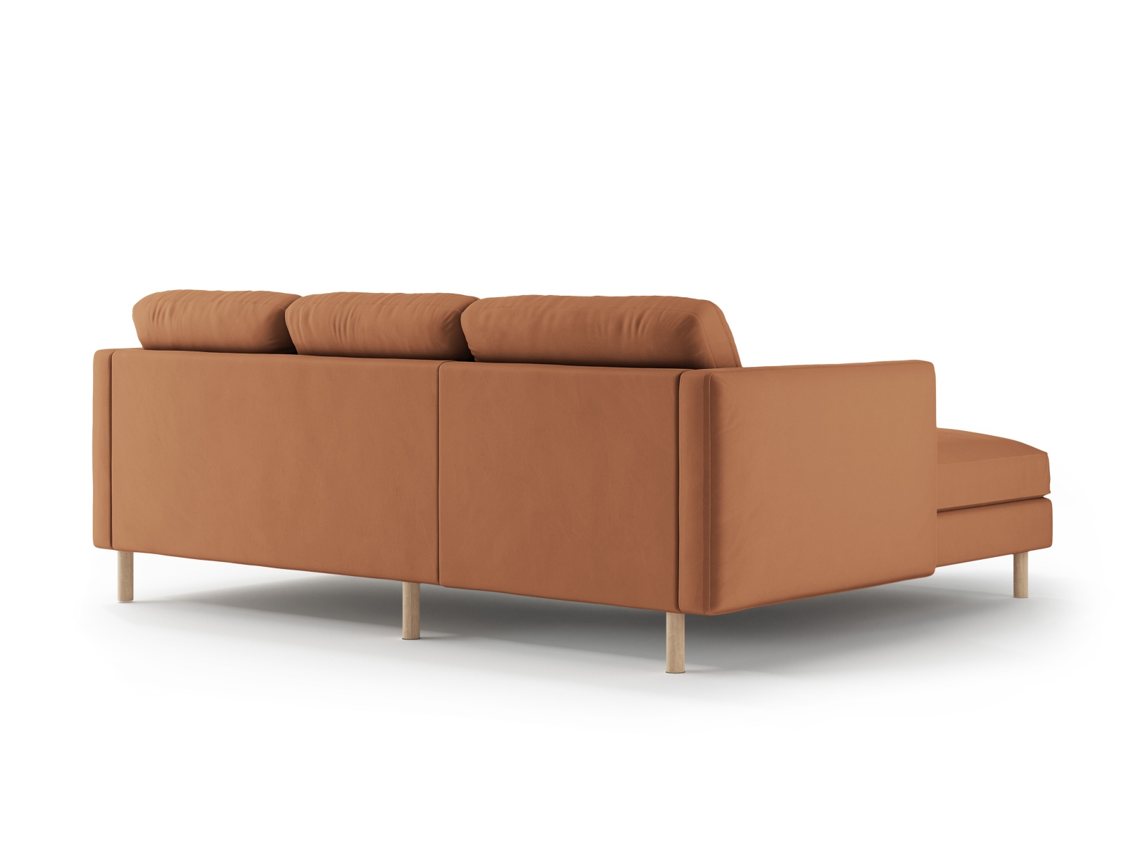 Micadoni Ecksofa Eden 3-Sitzer Links Samt Honig