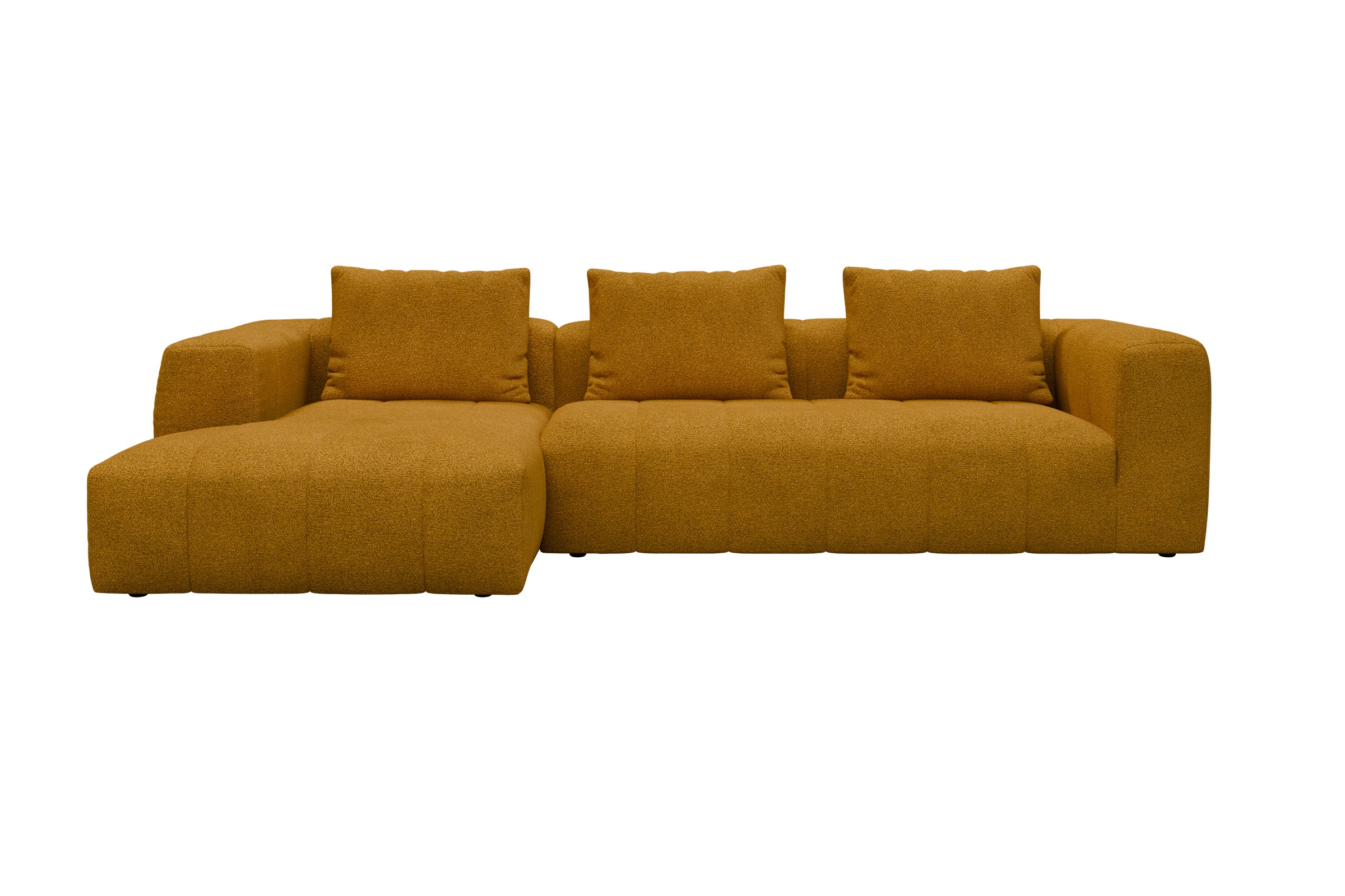 Hugo 2,5-Sitzer Armlehne rechts mit Chaiselongue Boucle-Ochre moebelfaktor