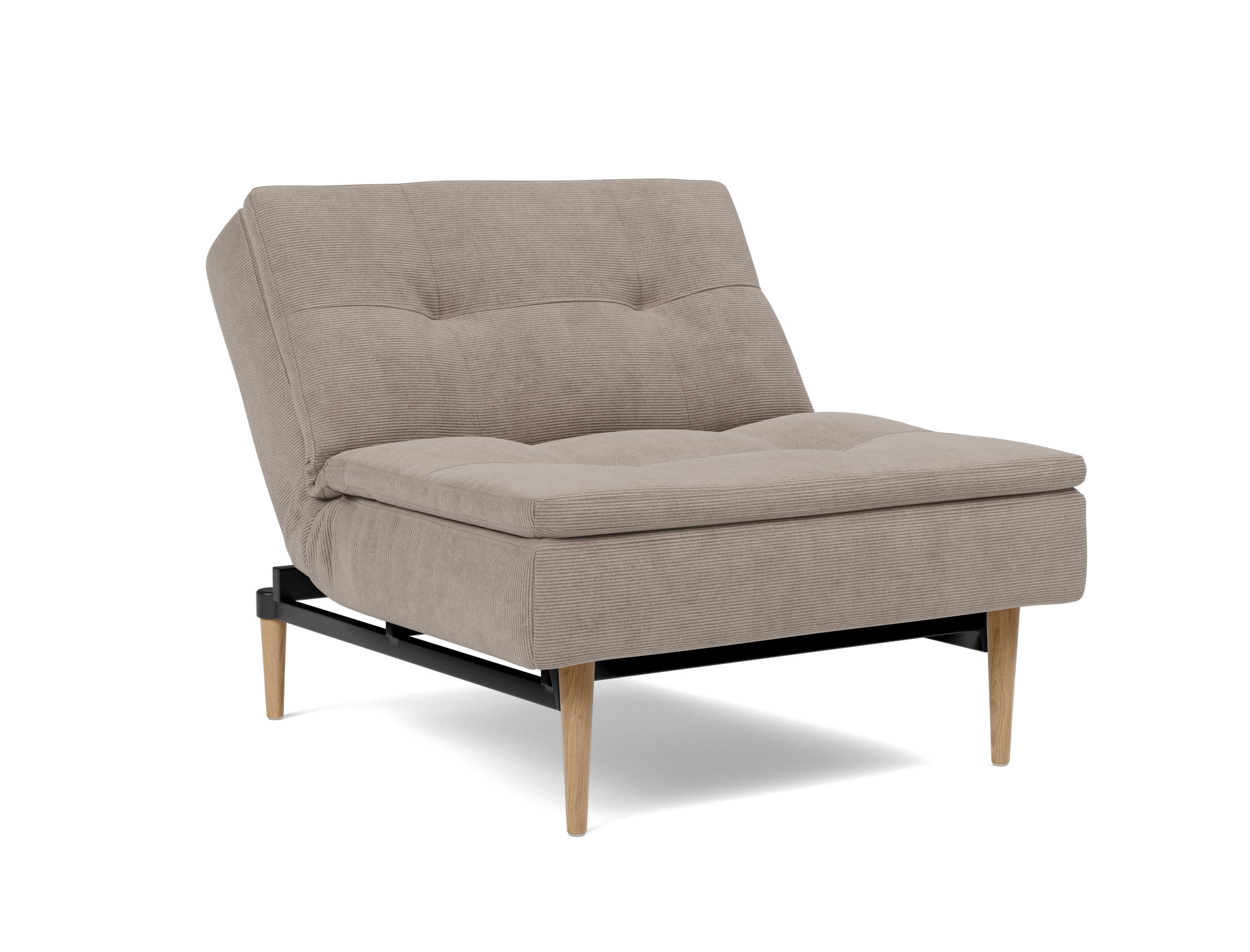Sessel Dublexo Kord Cordufine 318-Beige Beine Styletto Eiche hell