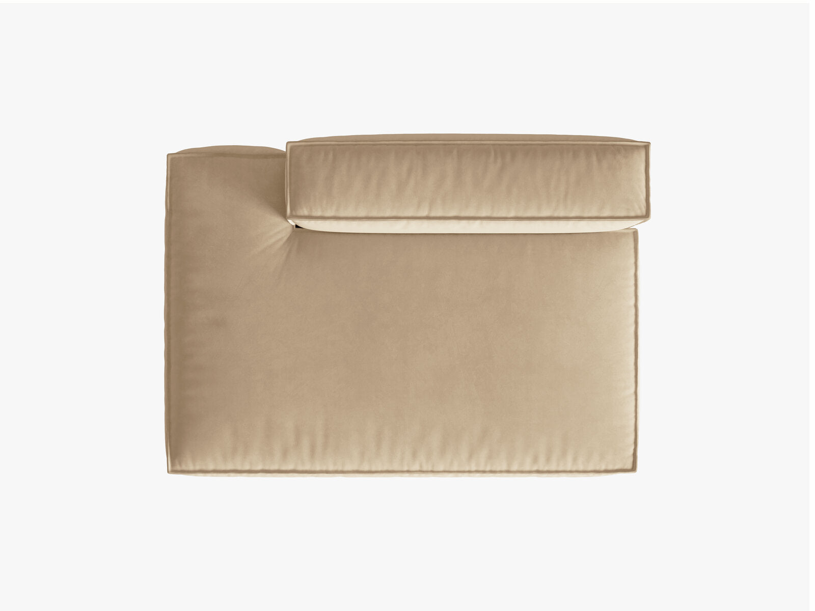Micadoni Modul Nuria 3-Sitzer Links Samt Nude