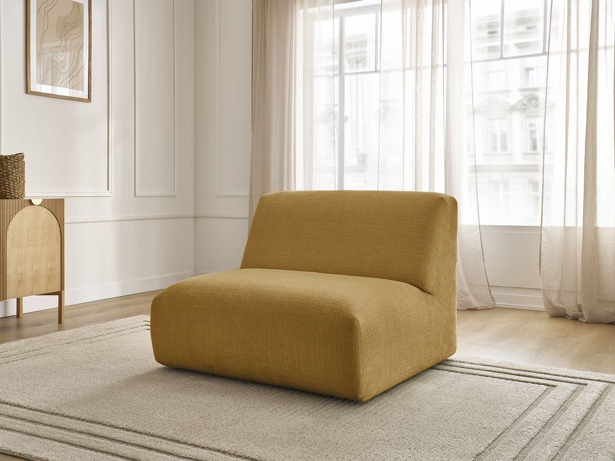 Bobochic Sirius Sofamodul 1-Sitzer Strukturstoff Gelb