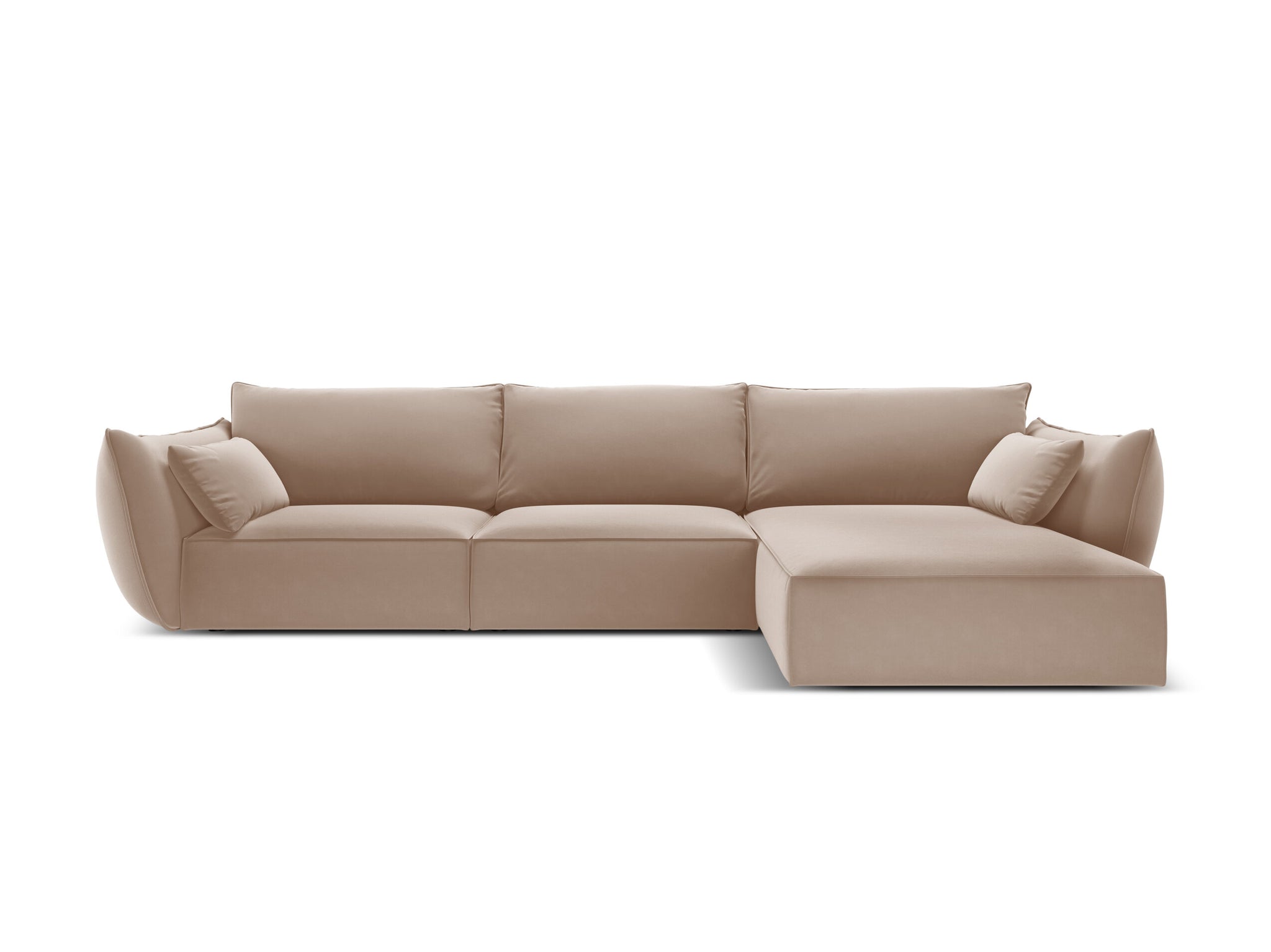 Micadoni Ecksofa Kaelle 4-Sitzer Rechts Samt Beige moebelfaktor