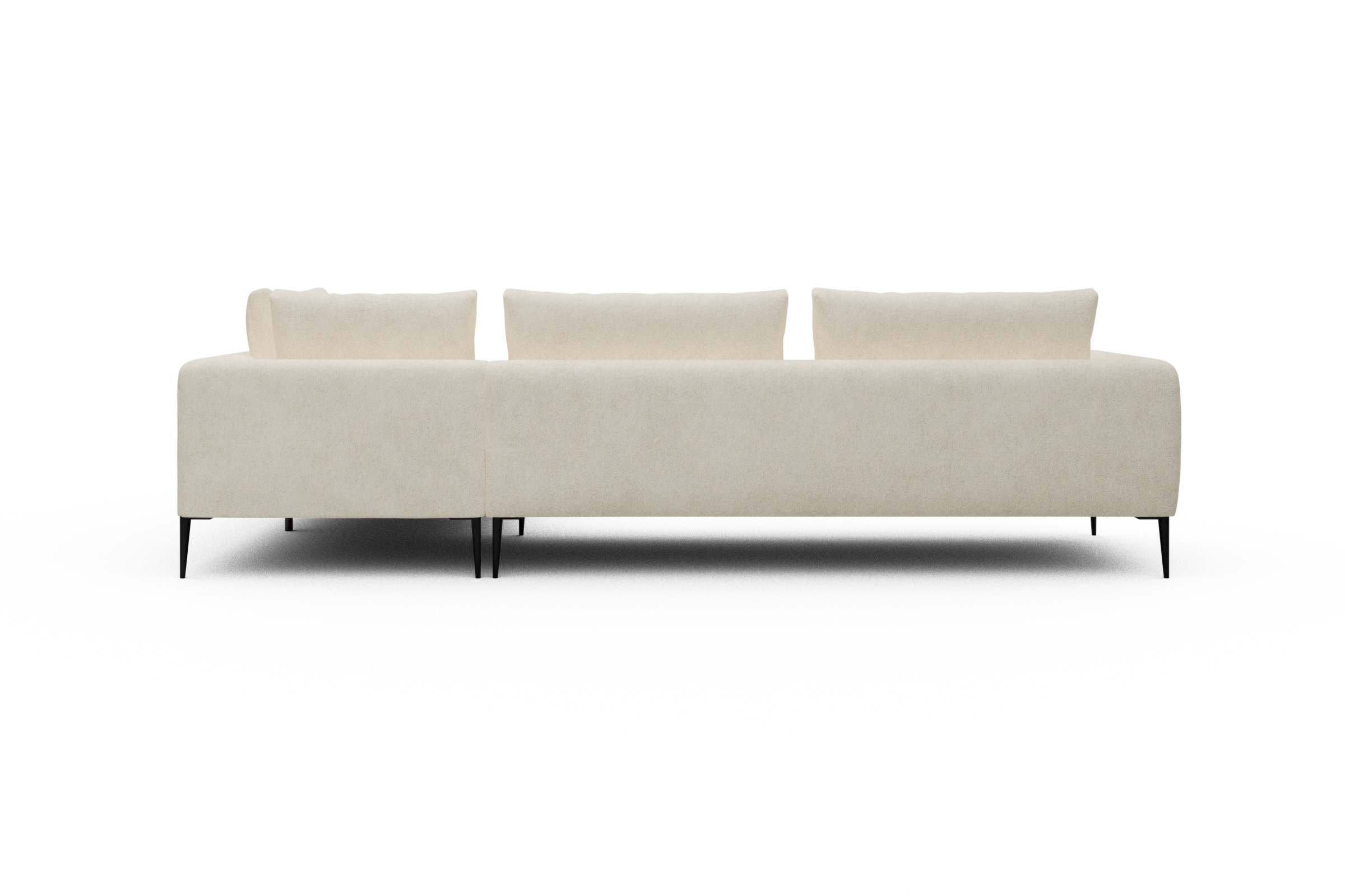 Ecksofa Paul Relax-Ecke links mit 3-Sitzer Boucle-Off-White