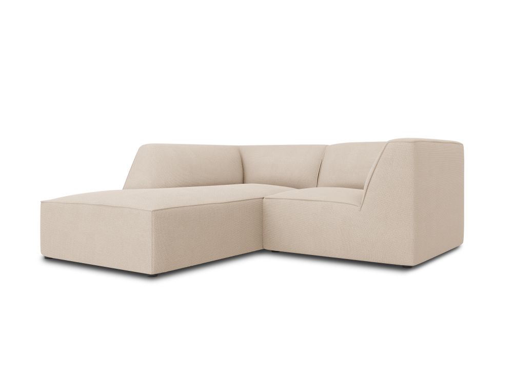 Cosmopolitan Design Ecksofa Siena 3-Sitzer Strukturierter Stoff Ottawa Beige Links