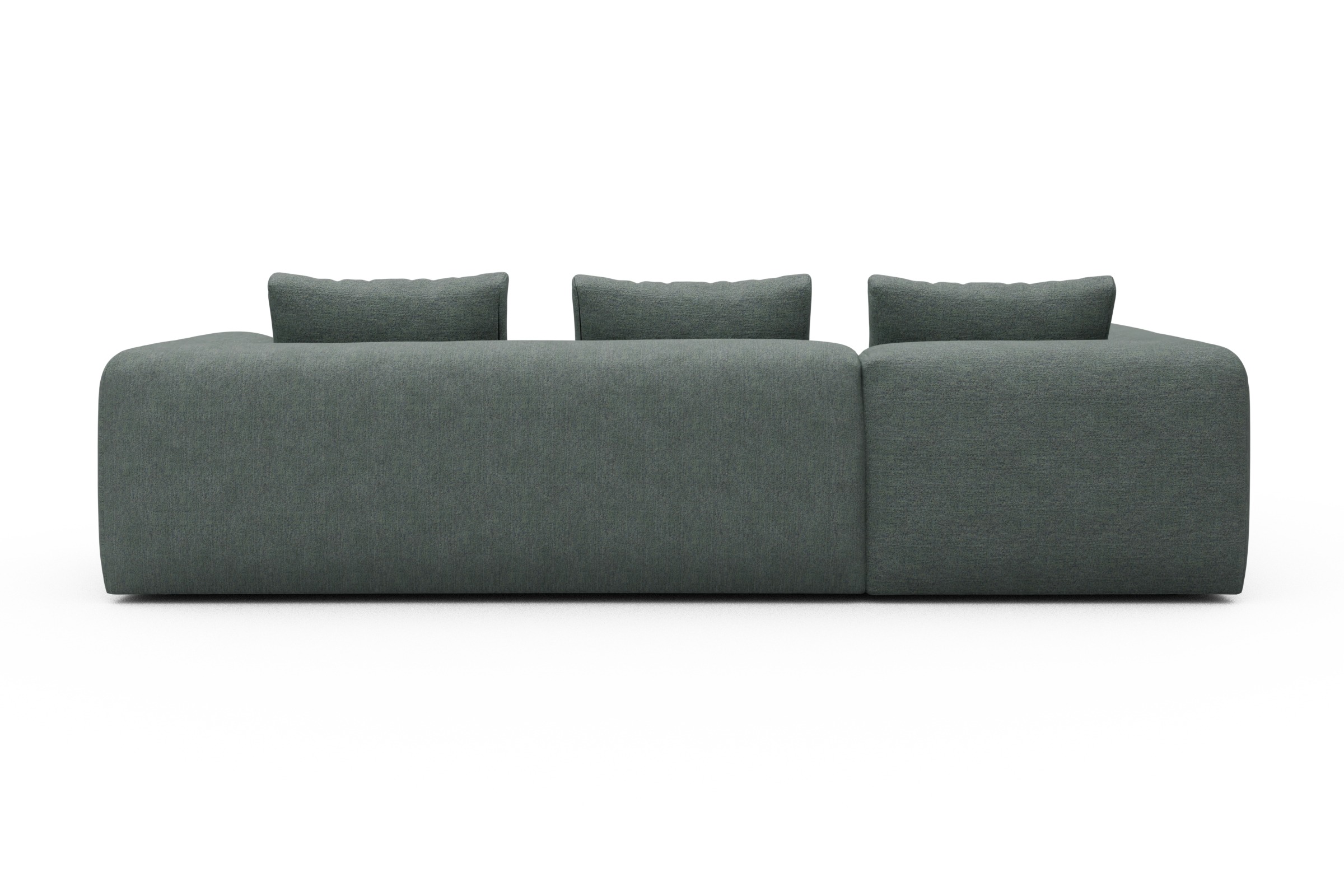 Ecksofa Fred 2x 2,5-Sitzer links offen Carreno-Ice-Blue