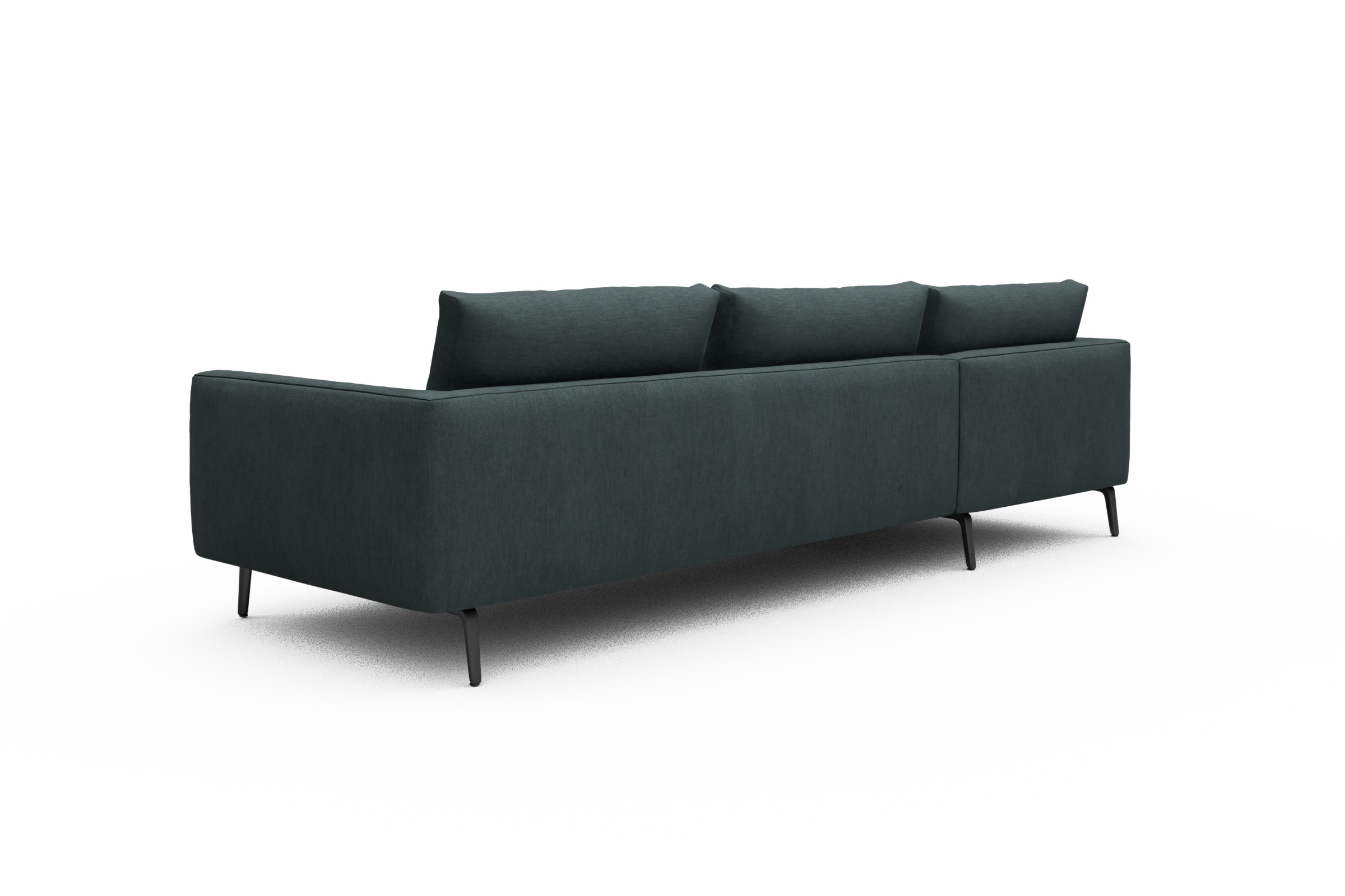 Ecksofa Karl Chaiselongue links mit 2,5-Sitzer Vivus-Blue