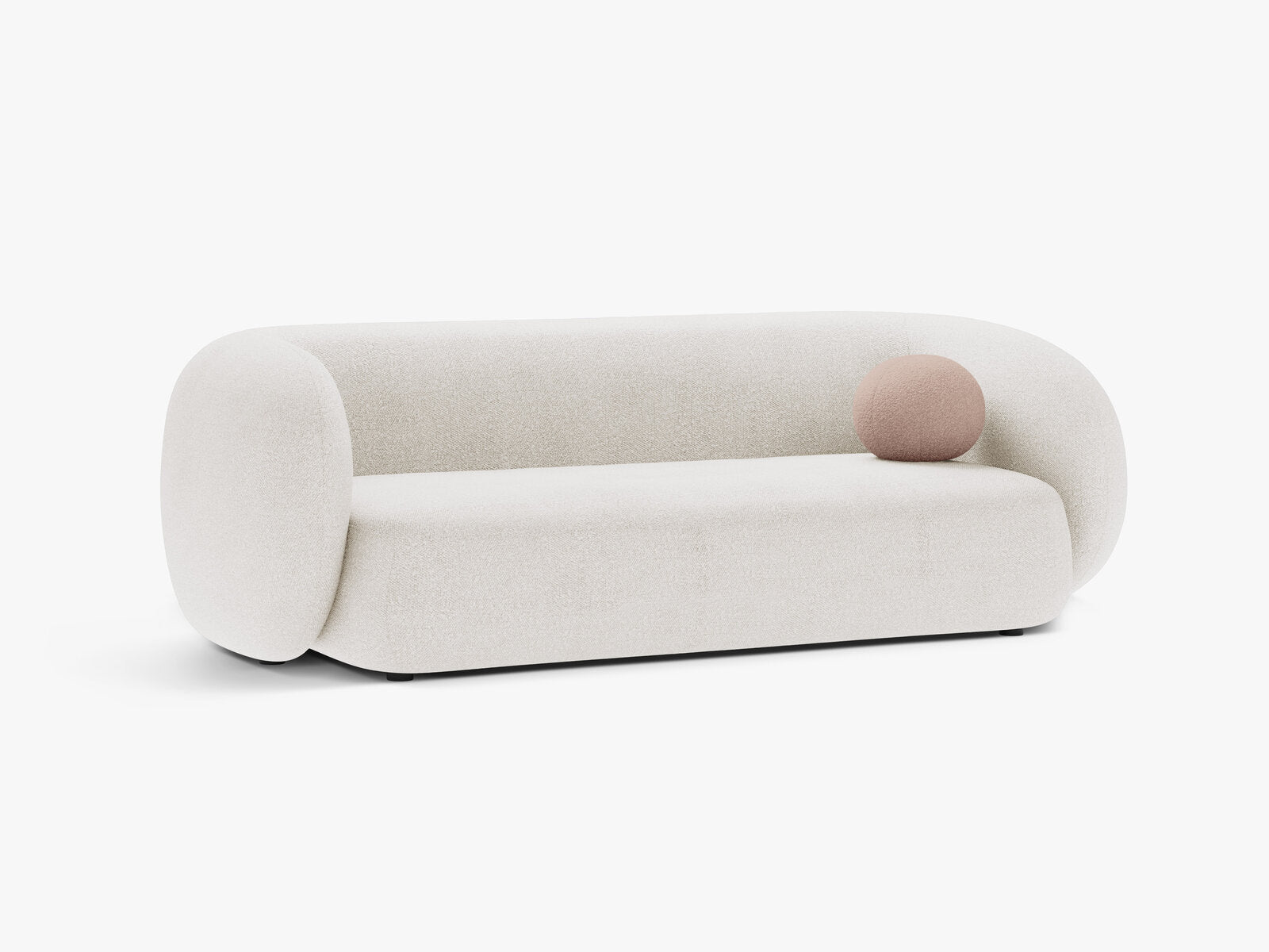 Micadoni Sofa Kate 3-Sitzer Boucle Weiß