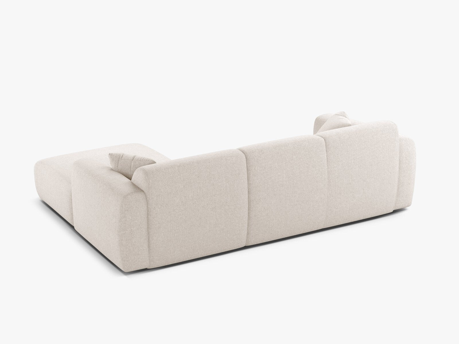 Micadoni Ecksofa Molino 4-Sitzer Rechts Chenille Eden Helles Beige