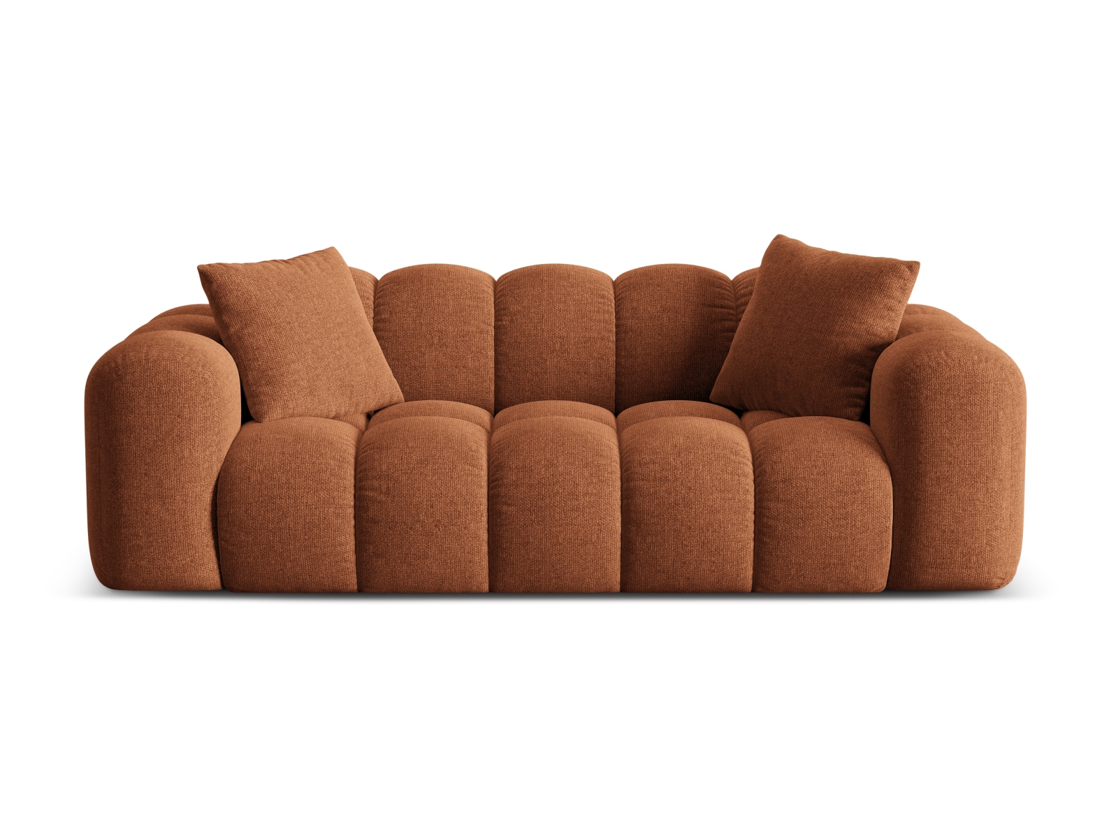 Cosmopolitan Design Sofa Treno 3-Sitzer Chenille Eden Ziegel