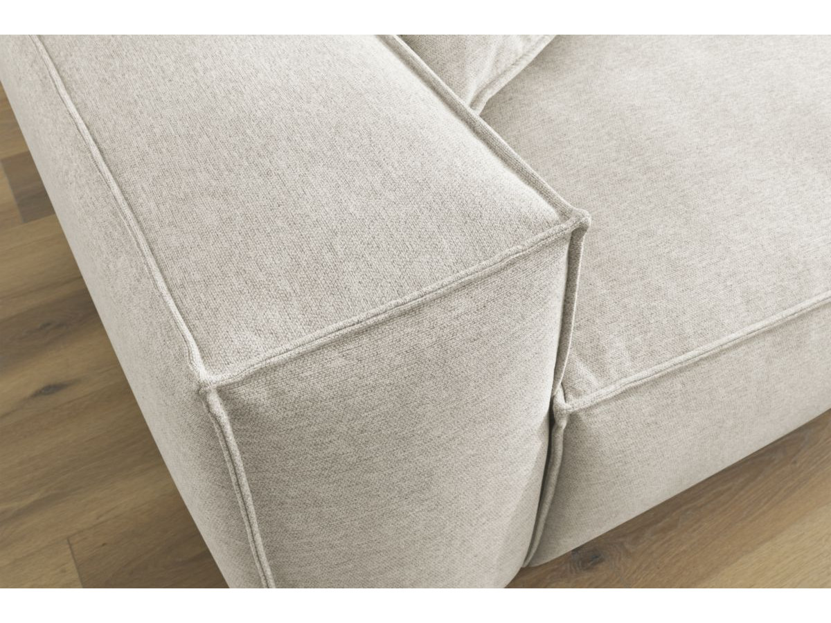 Bobochic Boheme Ecksofa, 2 Kissen Melange-Stoff Beige