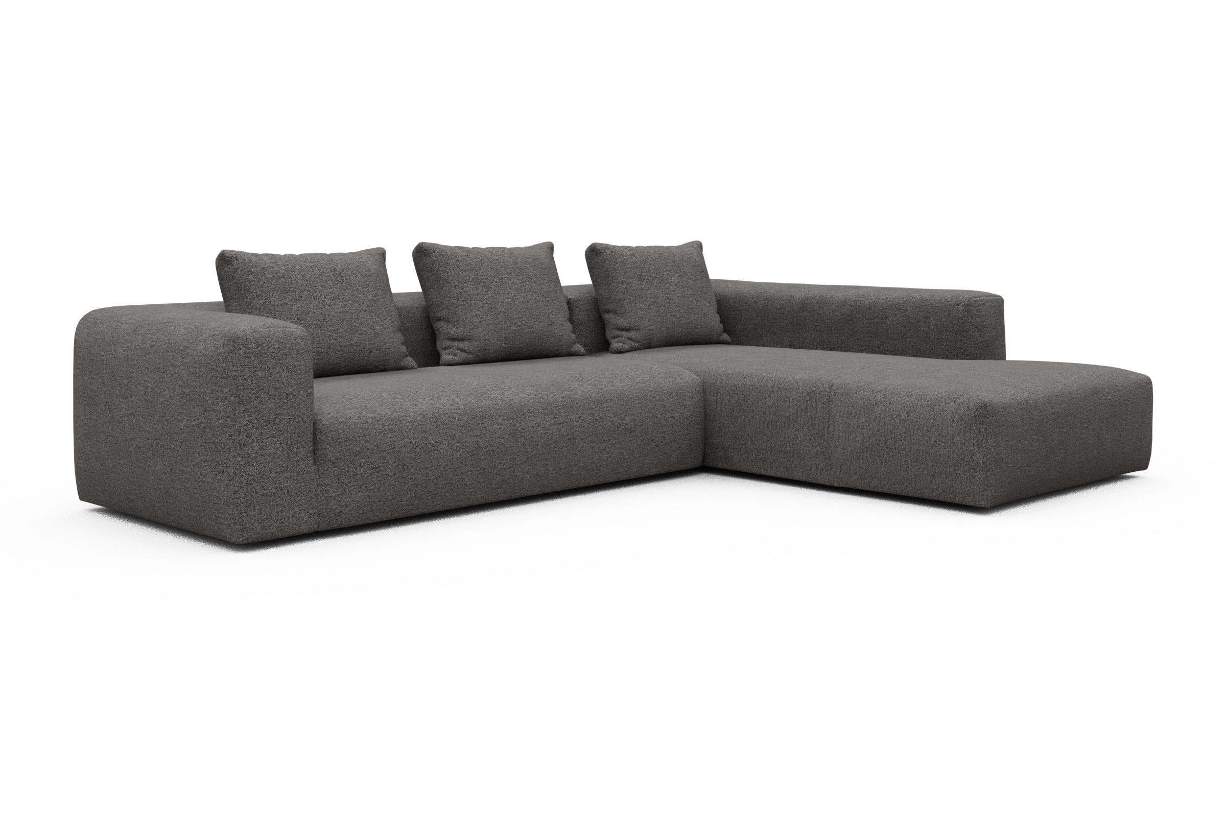 Ecksofa Fred Relax-Ecke rechts mit 2,5-Sitzer Carreno-Salt-and-Pepper