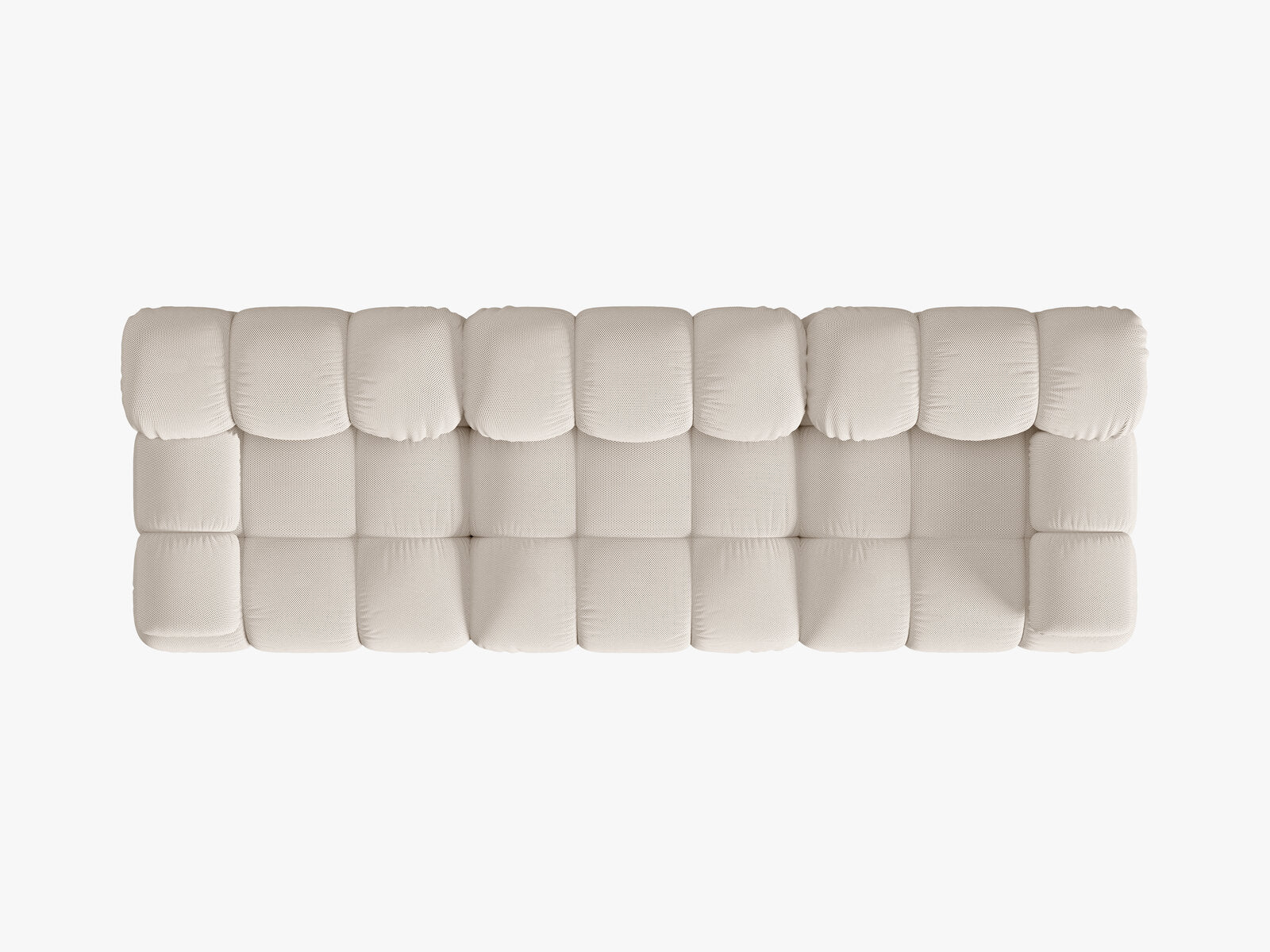 Micadoni Modulares Sofa Bellis 3-Sitzer 3D-Stoff Sonic Helles Beige