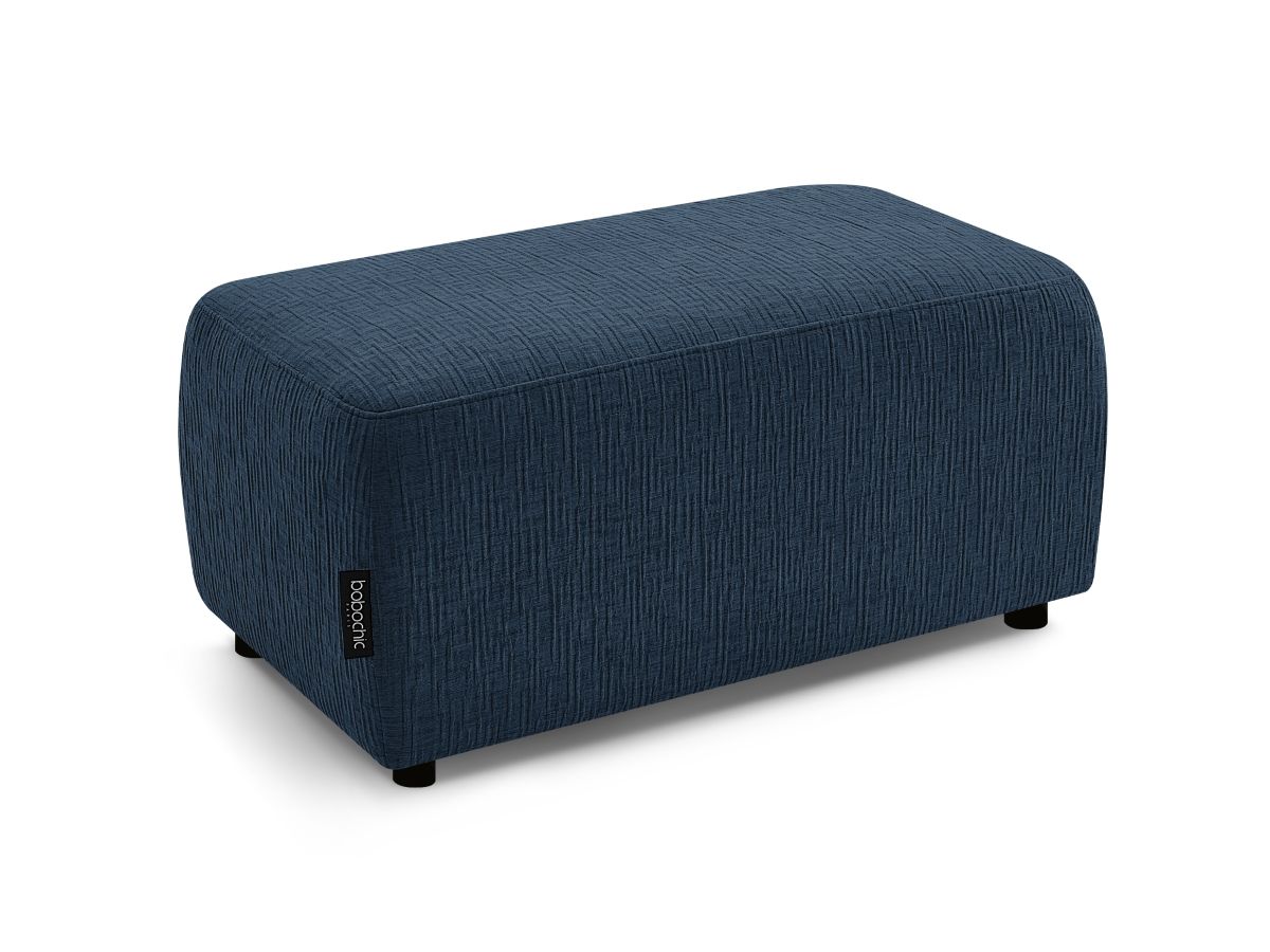 Bobochic Atilla Pouf Strukturstoff Dunkelblau