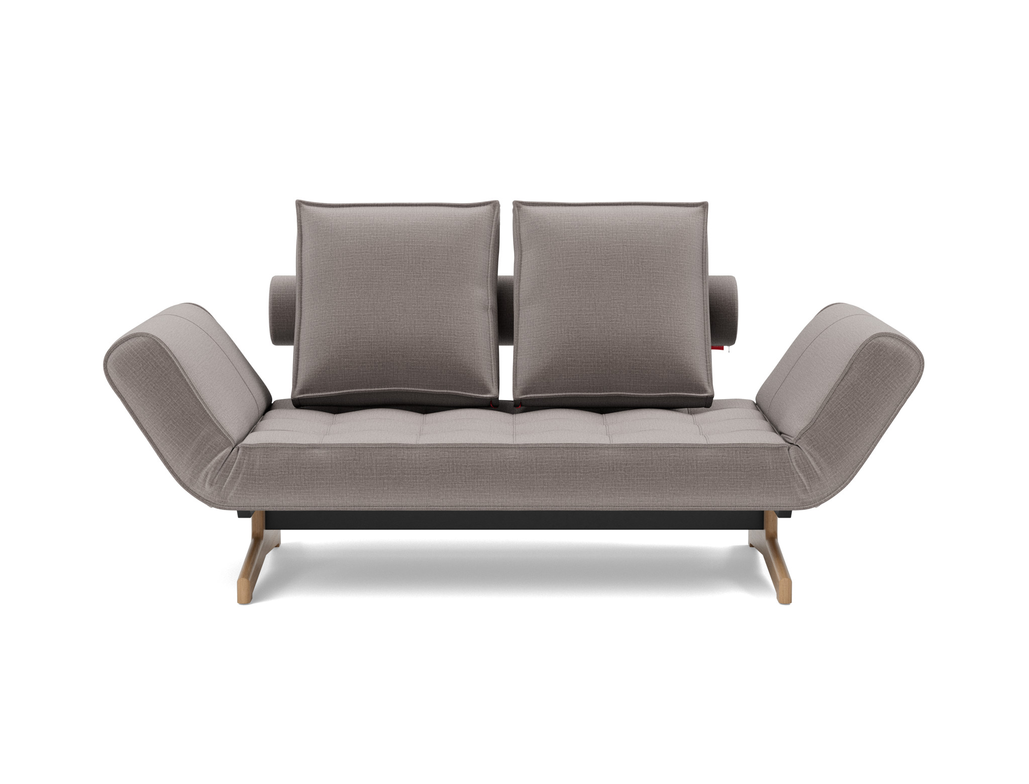Tagesbett Ghia Chenille Esina 418-Truffle Beine Eiche