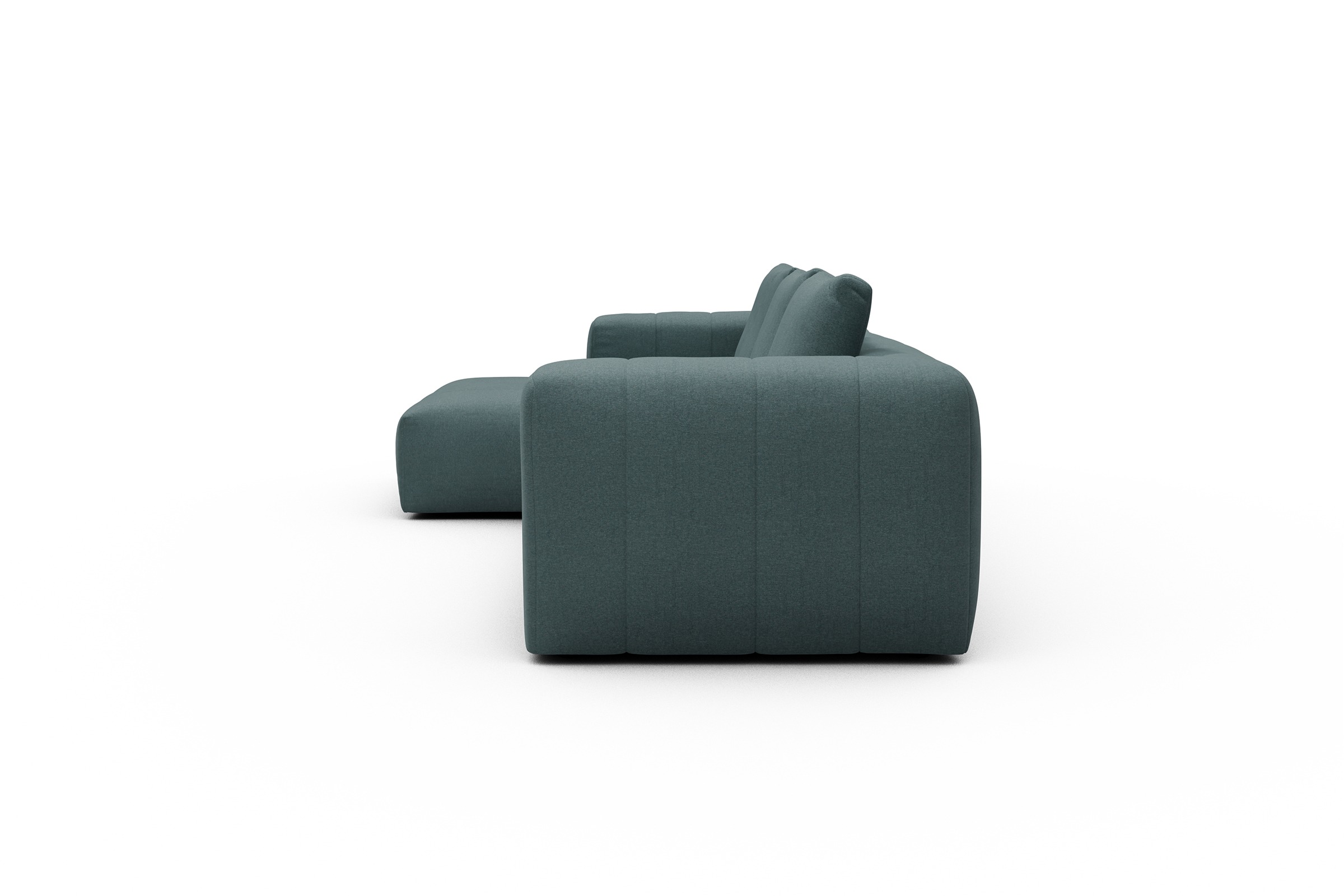 Ecksofa Hugo 2,5-Sitzer Armlehne rechts mit Chaiselongue Satya-Niagara