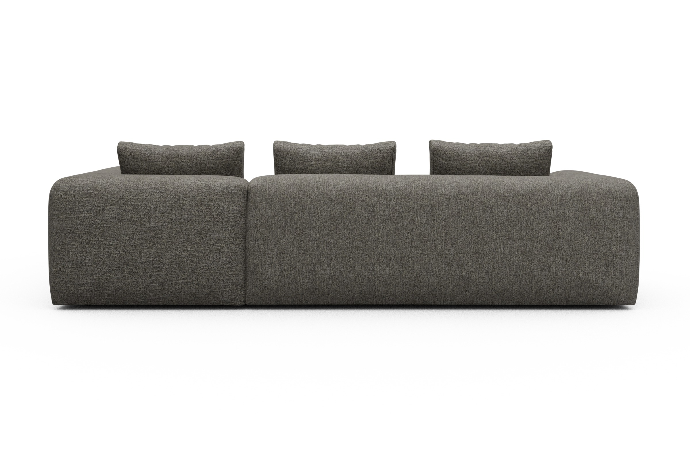 Ecksofa Fred 2x 2,5-Sitzer rechts offen Carreno-Sepie-Brown