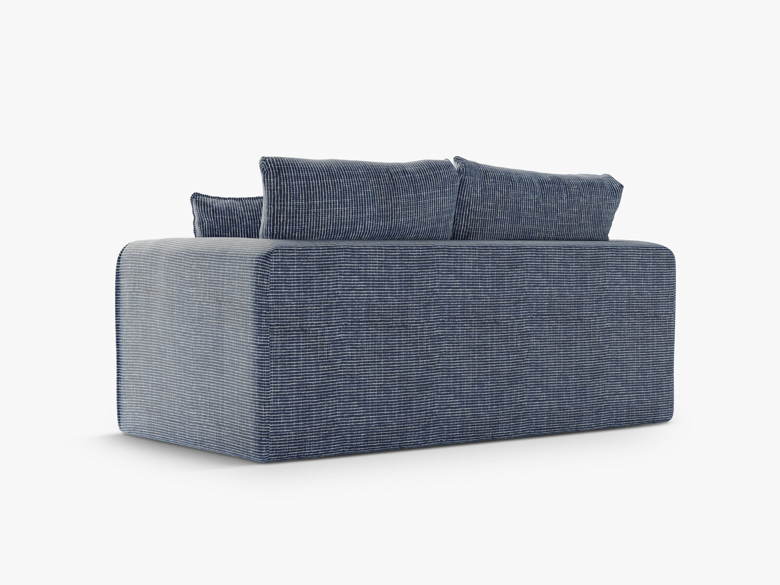 Micadoni Sofa Lido 2-Sitzer Strukturierter Stoff Blau Melange
