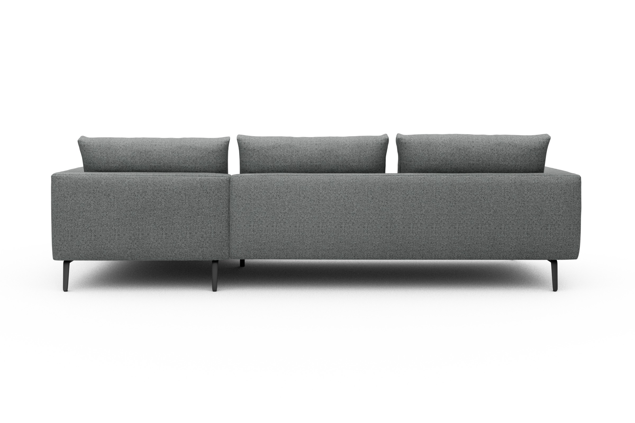 Ecksofa Karl Chaiselongue rechts mit 2,5-Sitzer Aivi-Gravet-Grey