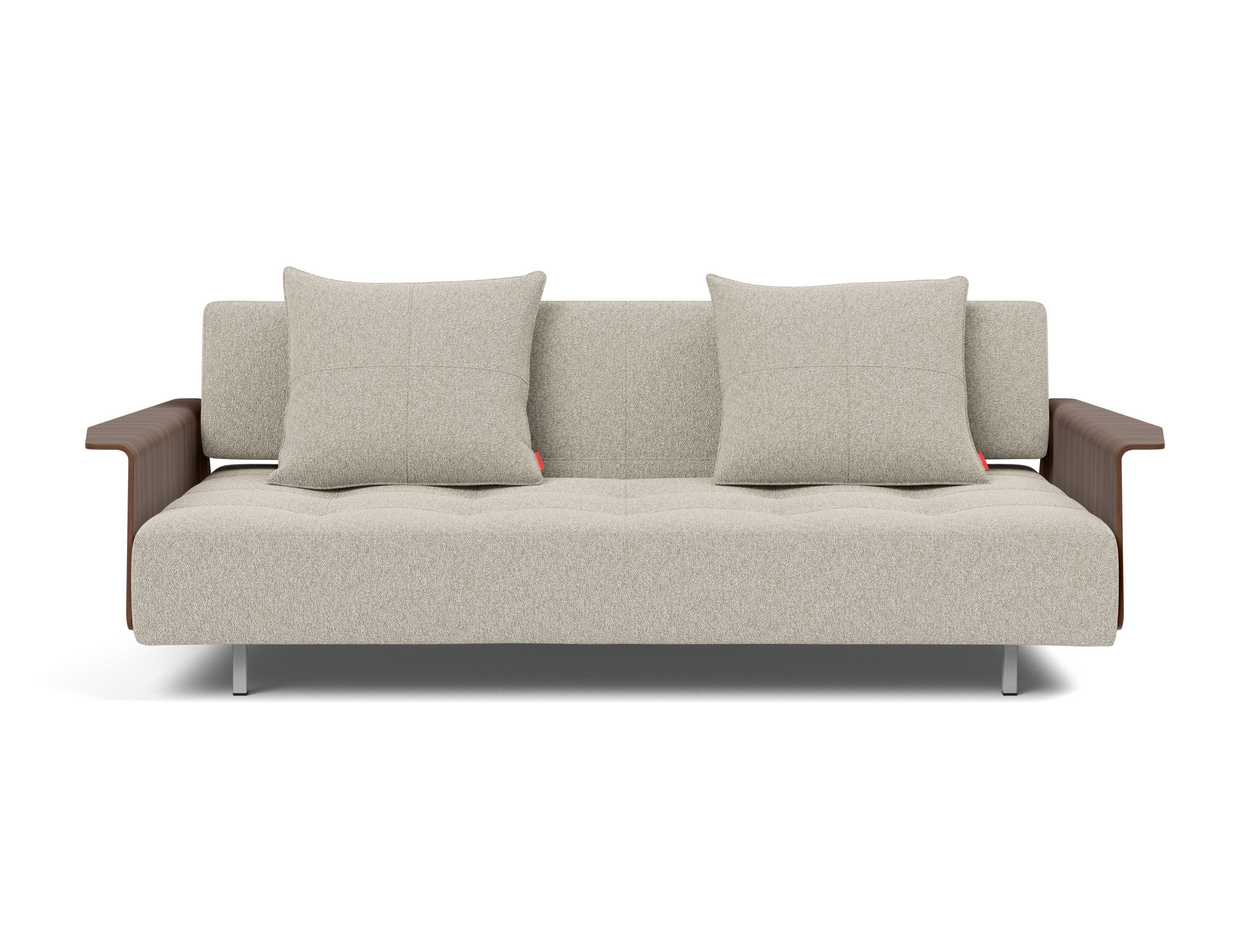 Schlafsofa Long Horn D.E.L. mit Armlehnen Boucle Skandi 539-Beige