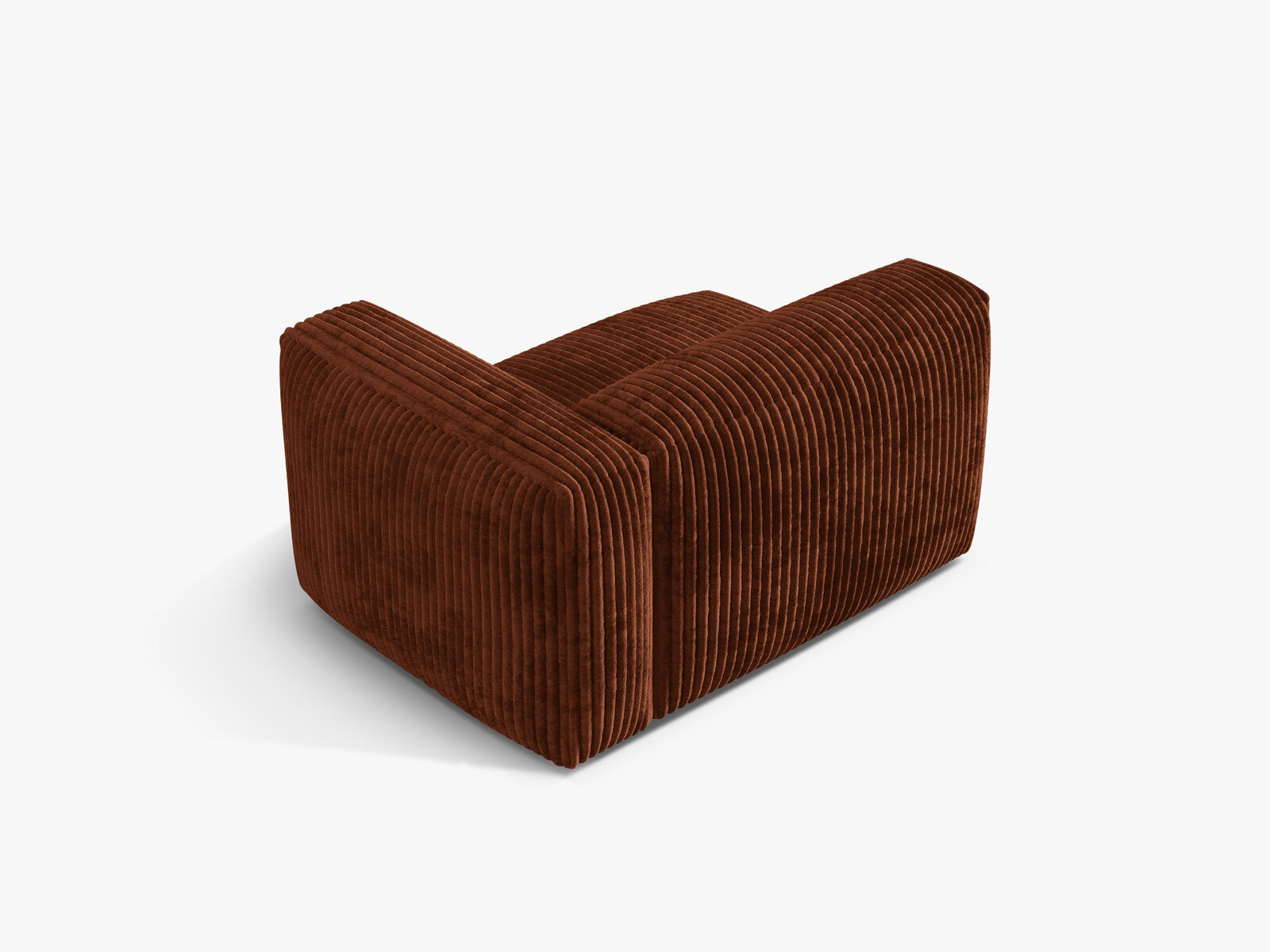 Micadoni Eckmodul Martina 1-Sitzer Rechts Kord Tilia Ziegel