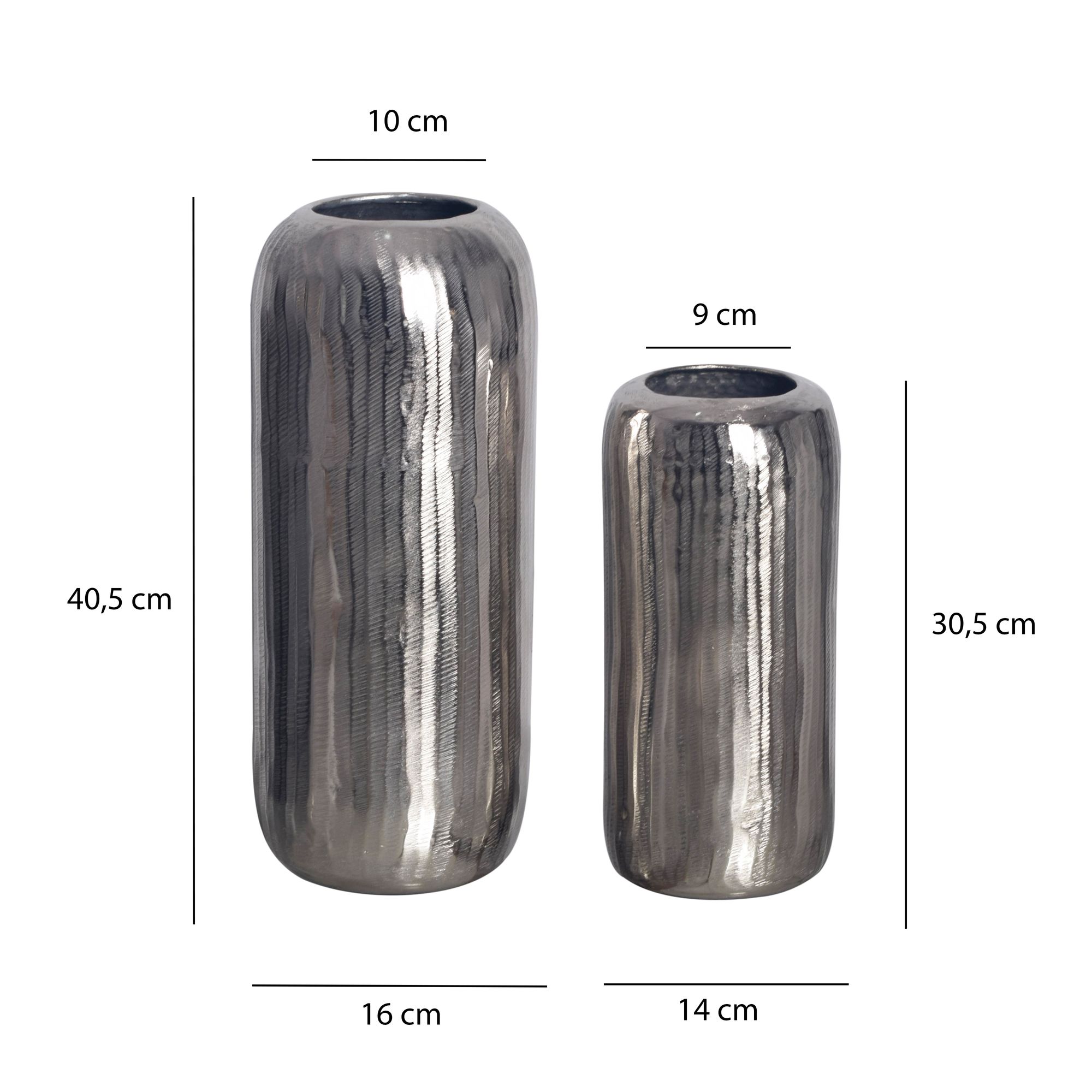 Tischvase Hovag Aluminium Silber Ø 16 cm
