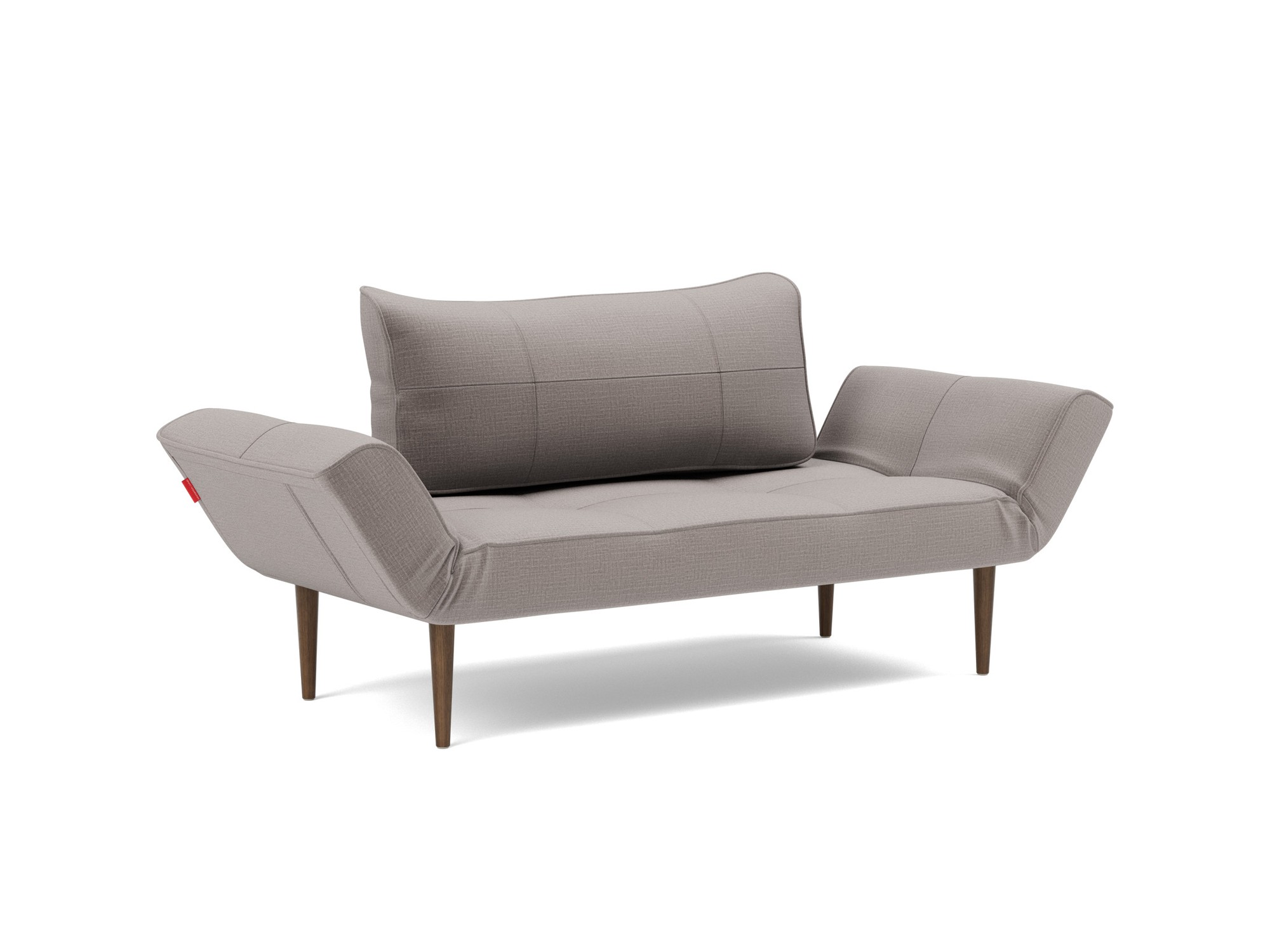 Tagesbett Zeal Chenille Esina 418-Truffle Beine Styletto Eiche dunkel